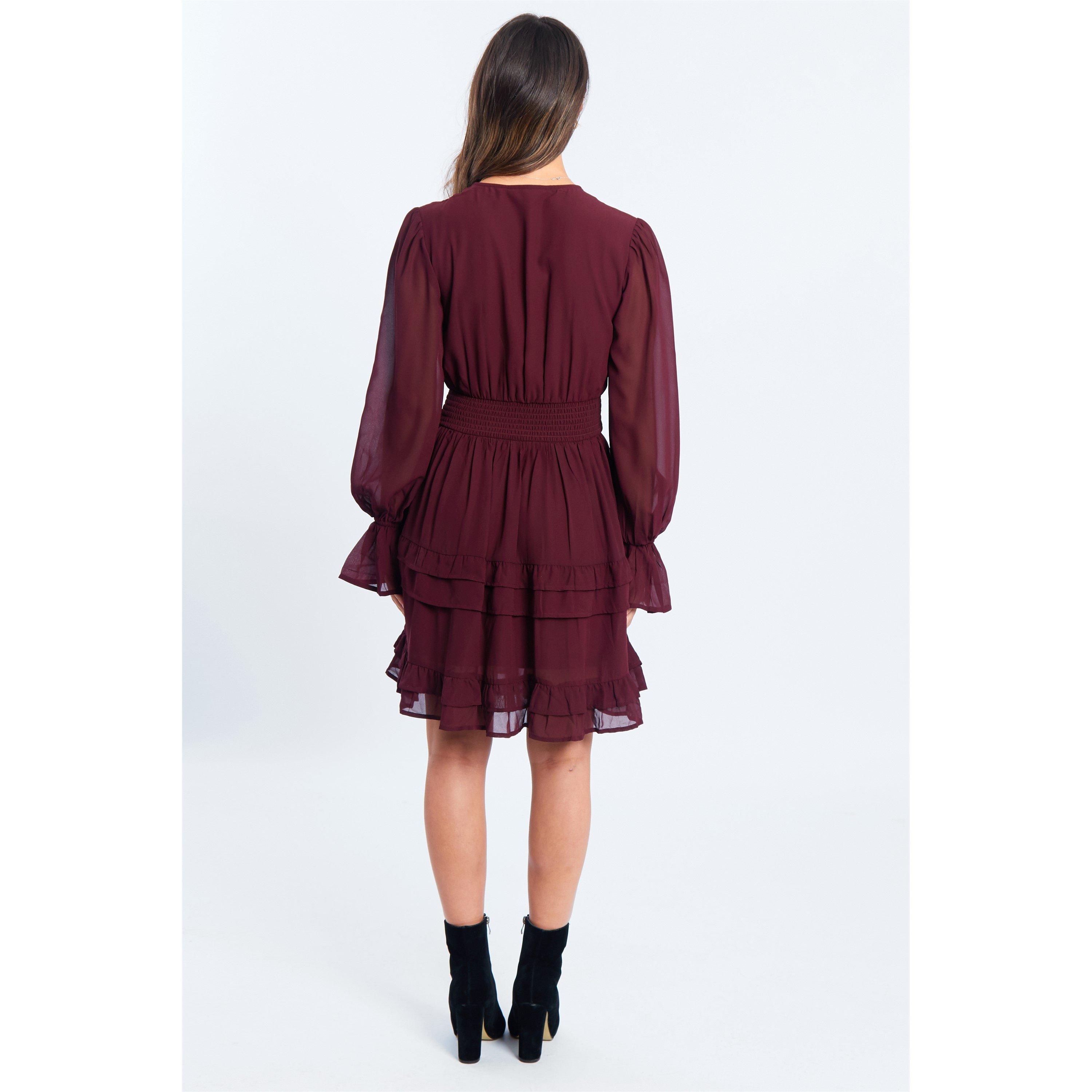 Borgonha - Be You - Women's Lace Trim Mini Dress - 3