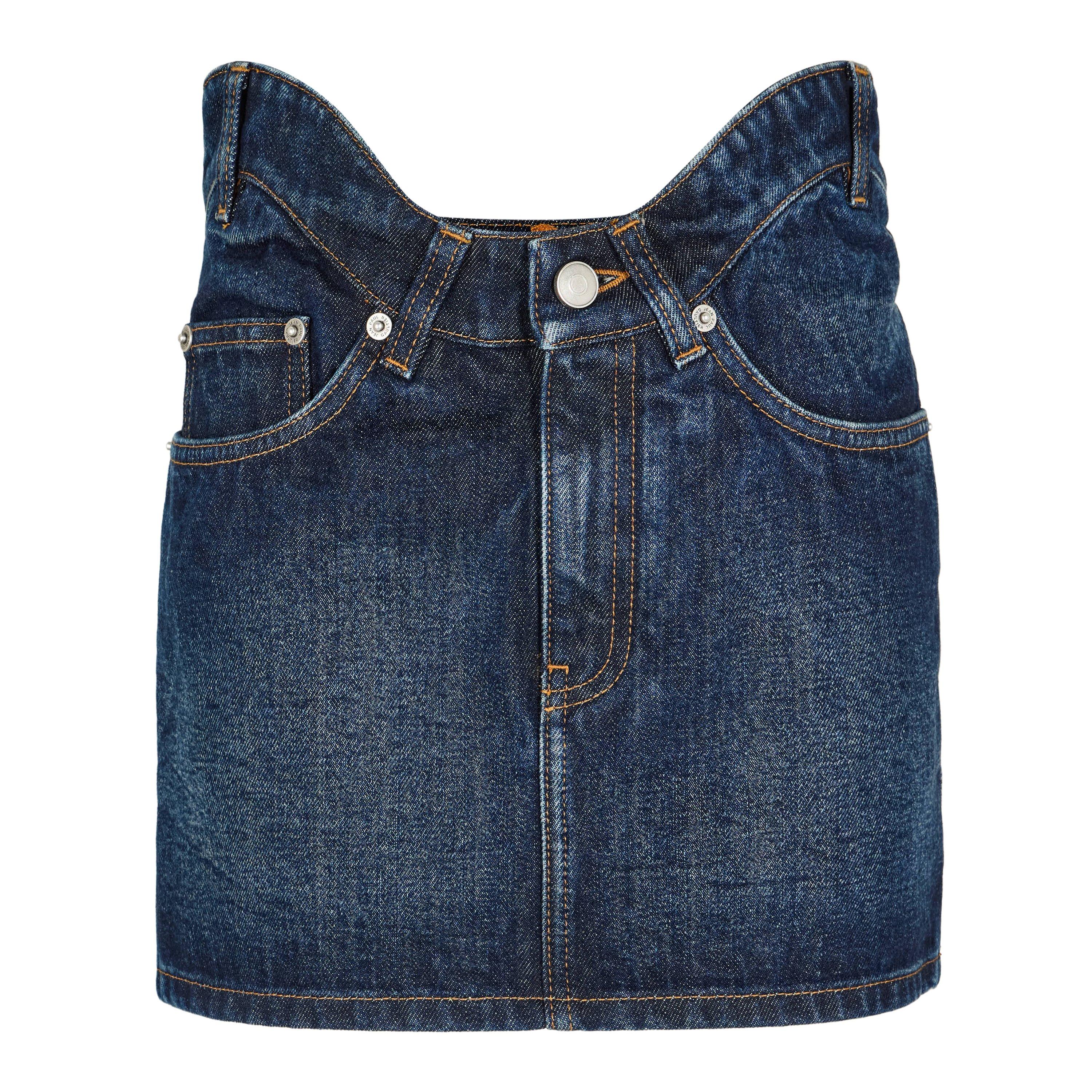 Blue - Jean Paul Gaultier - Women's Mini Skirt - 1