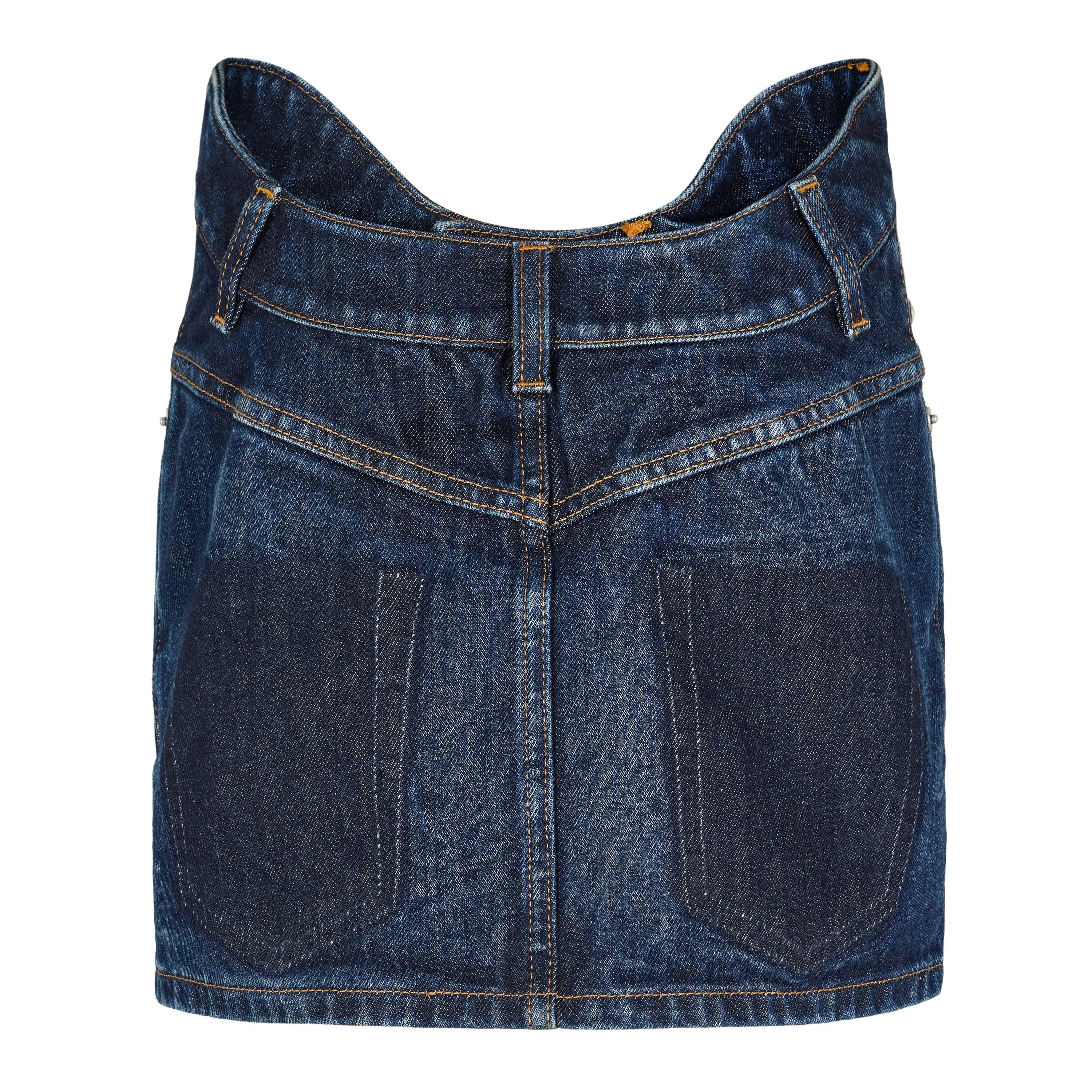 Blue - Jean Paul Gaultier - Women's Mini Skirt - 2
