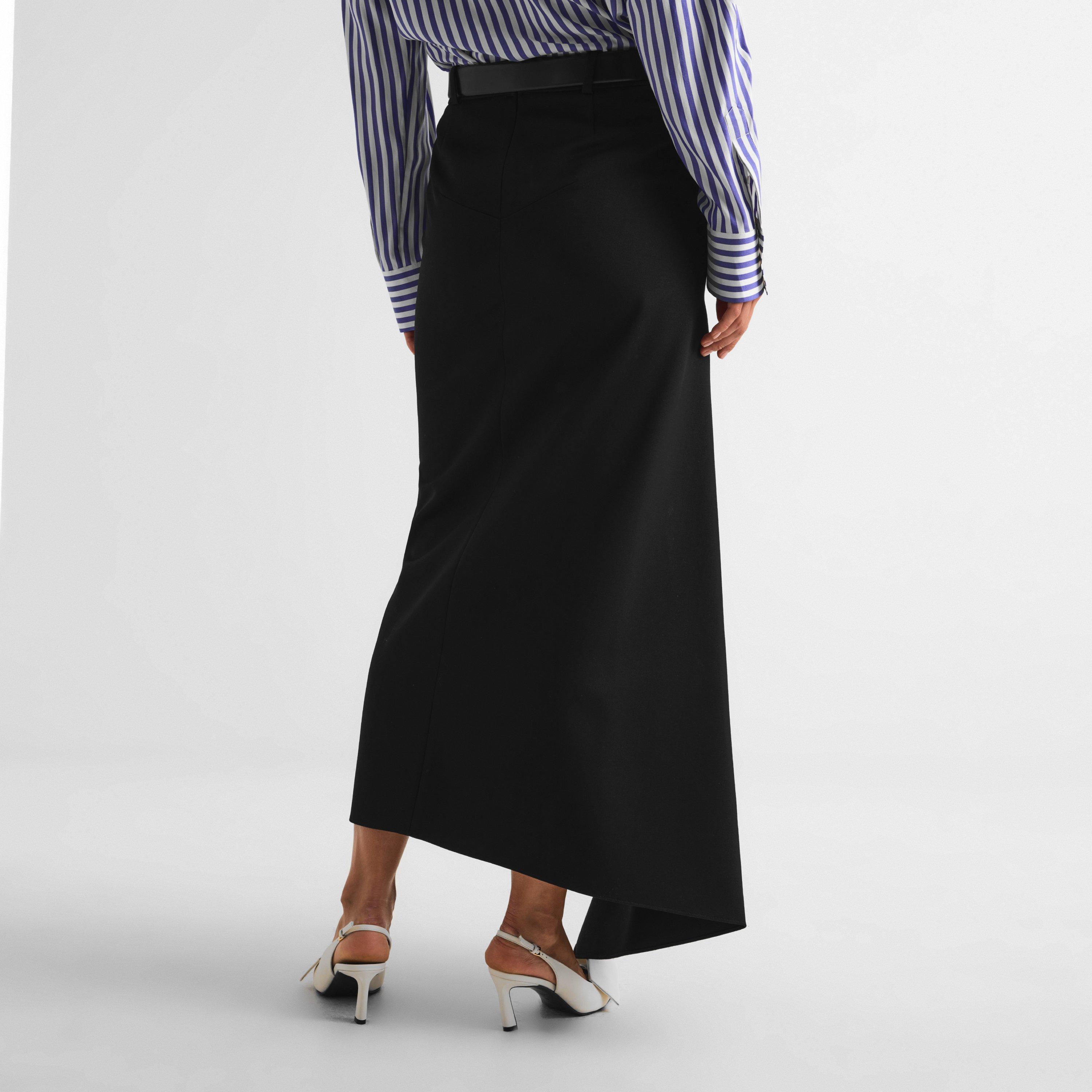 Black - GIVENCHY - GIV Slashed Skirt Ld64 - 4