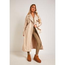 Missy Empire Stone Trench Coat