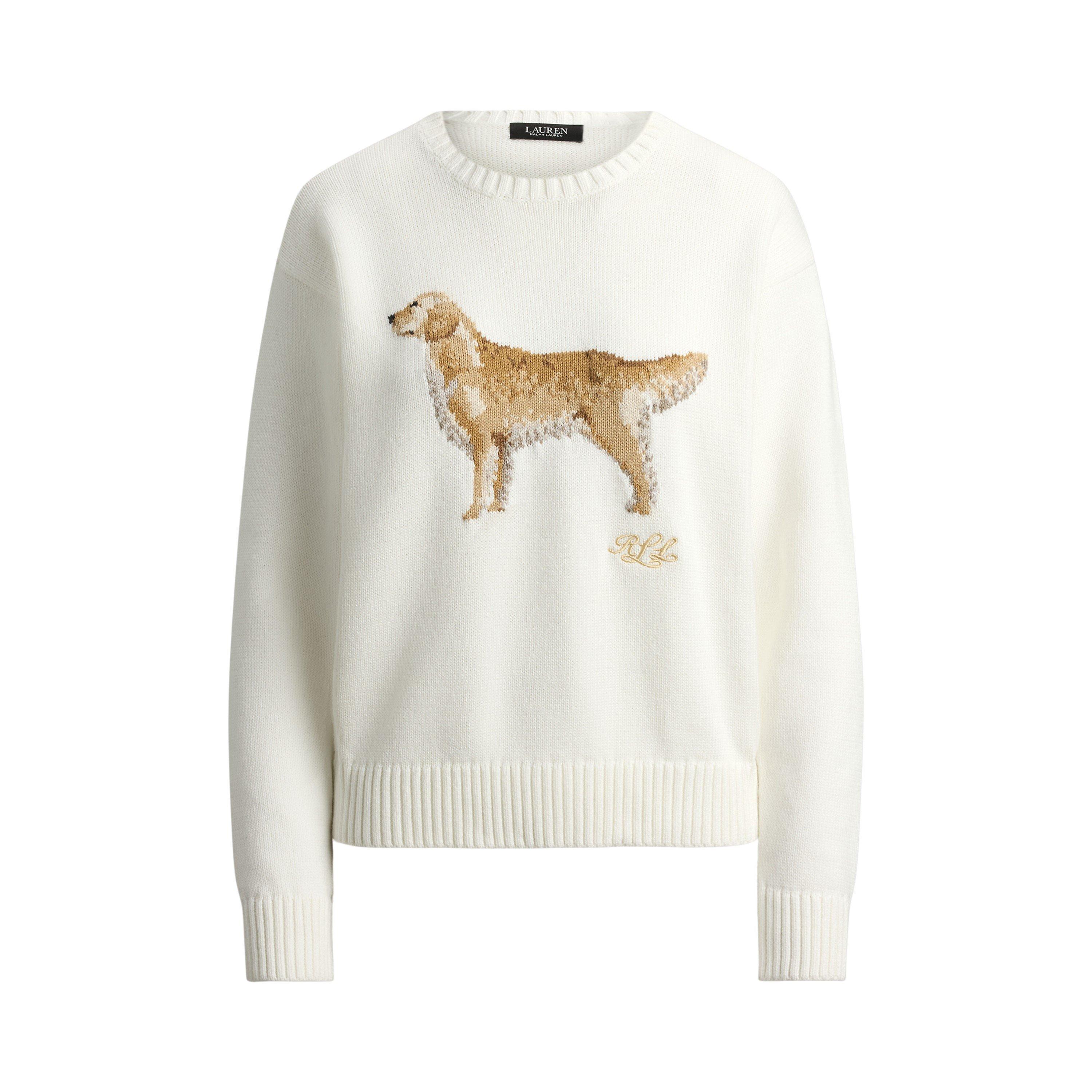 WHITE MULTI - Lauren by Ralph Lauren - Women's Crew Neck Jumper - 1