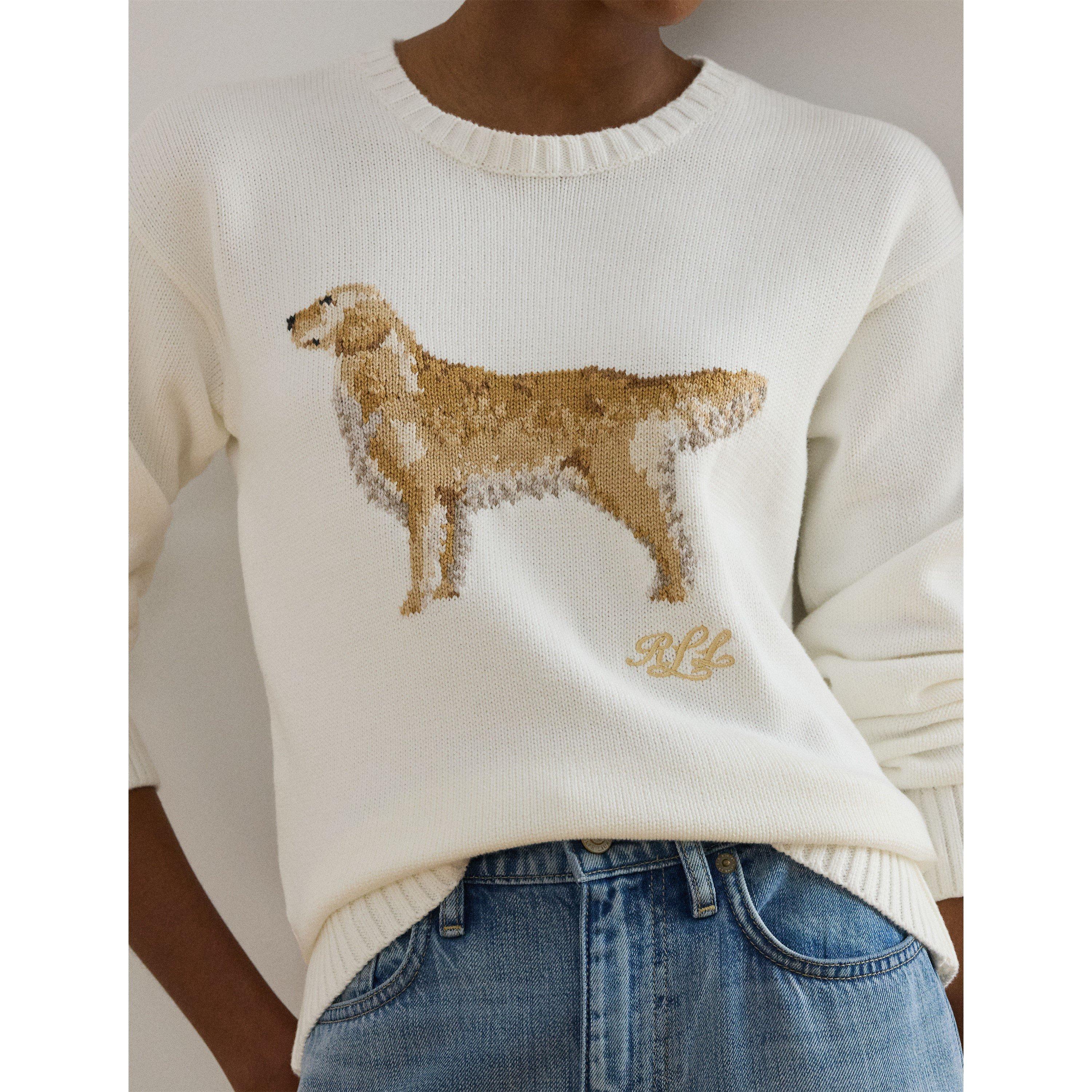 WHITE MULTI - Lauren by Ralph Lauren - Women's Crew Neck Jumper - 4