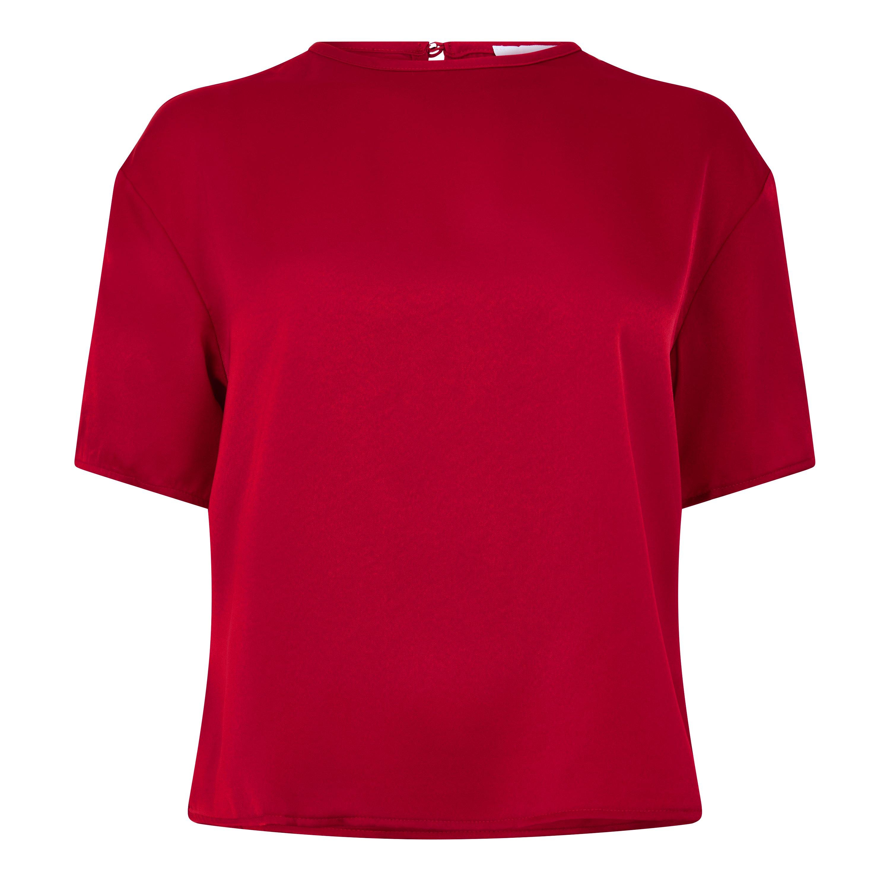 Red - Never Fully Dressed - Never Red Satin T Ld64 - 1
