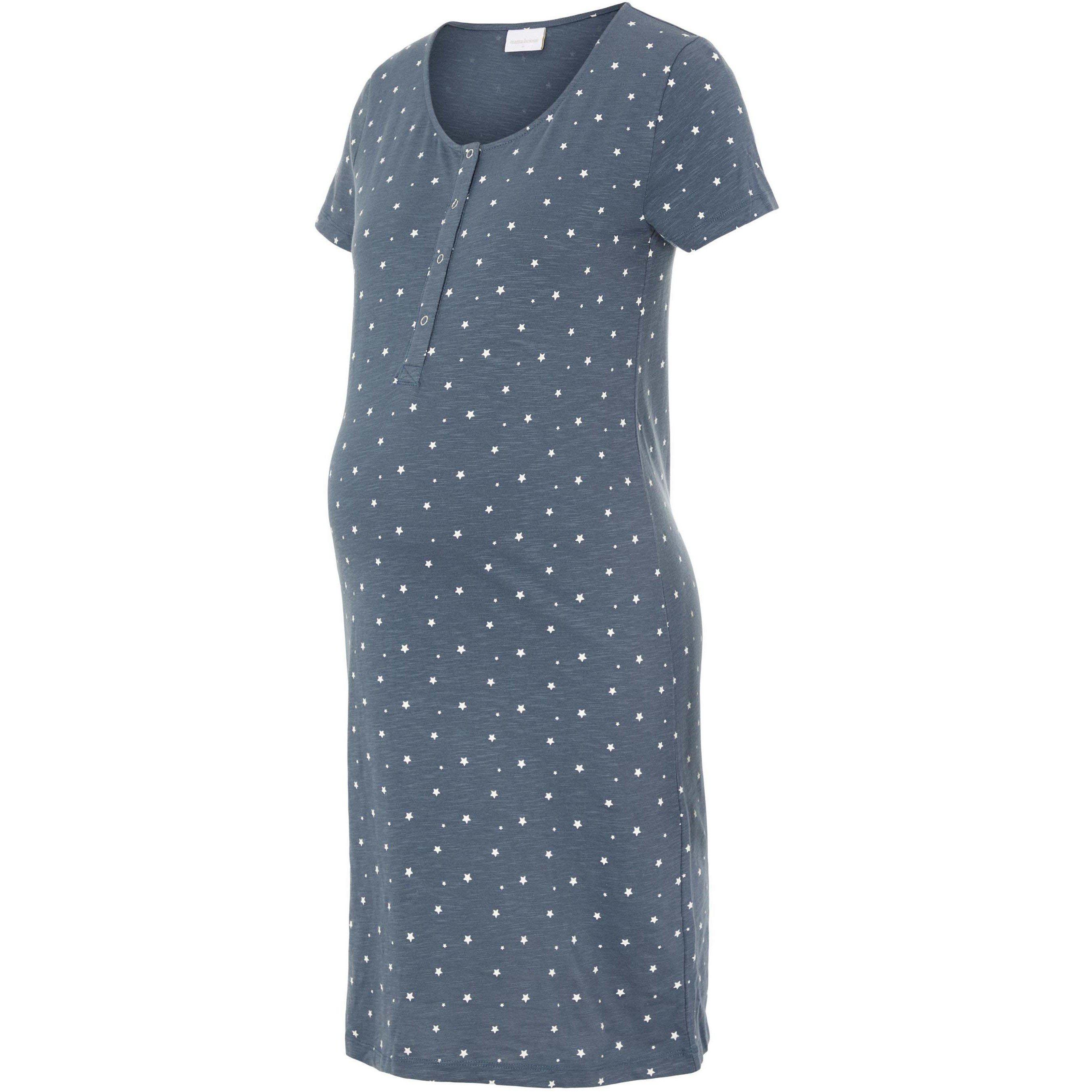 Mamalicious Women's Maternity Jersey Nightgown - Stormy Weather - 16 (XL)