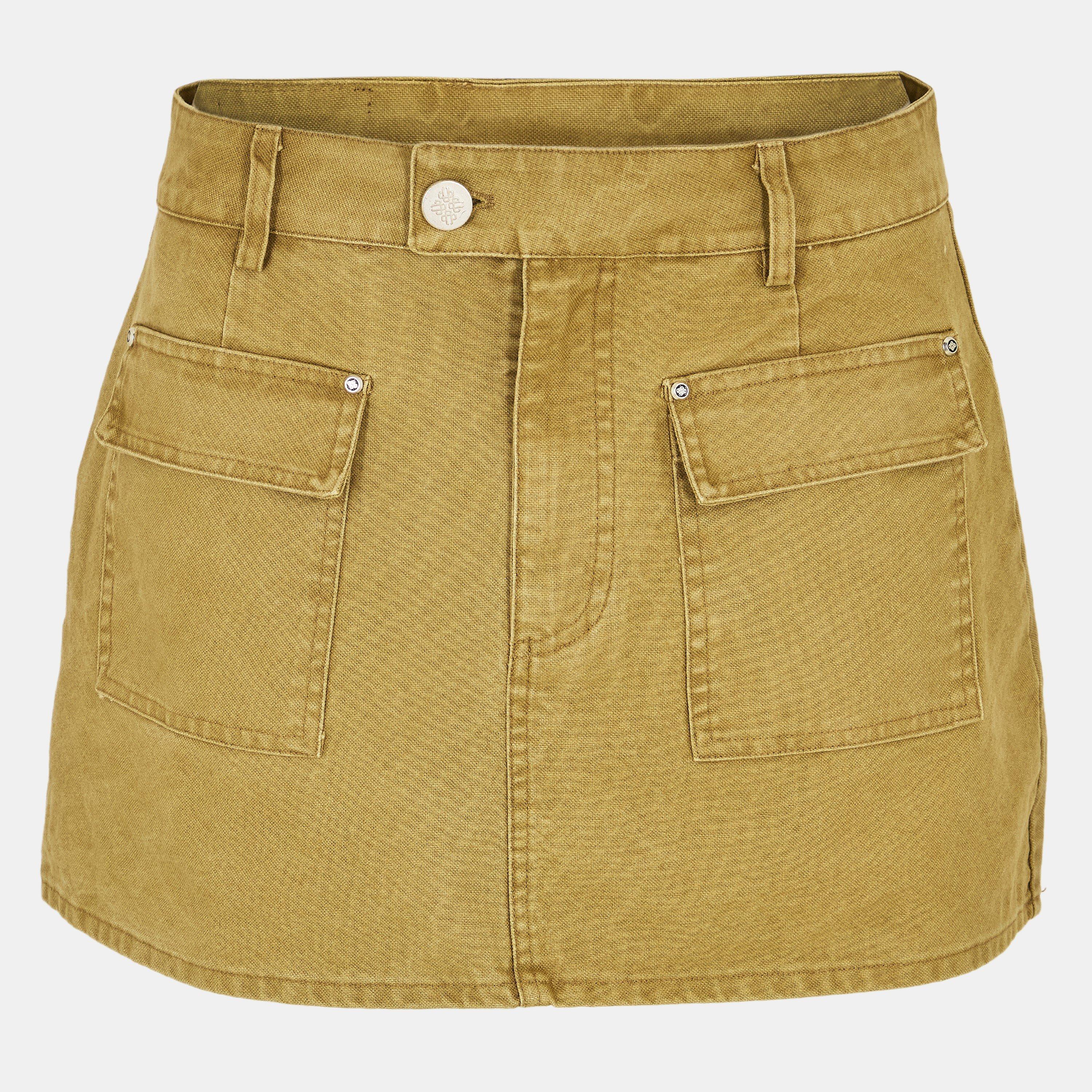 Khaki - The Couture Club - Womens Washed Mini Skort - 1