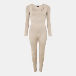 Missy Empire Knitted Long Sleeve Jumpsuit