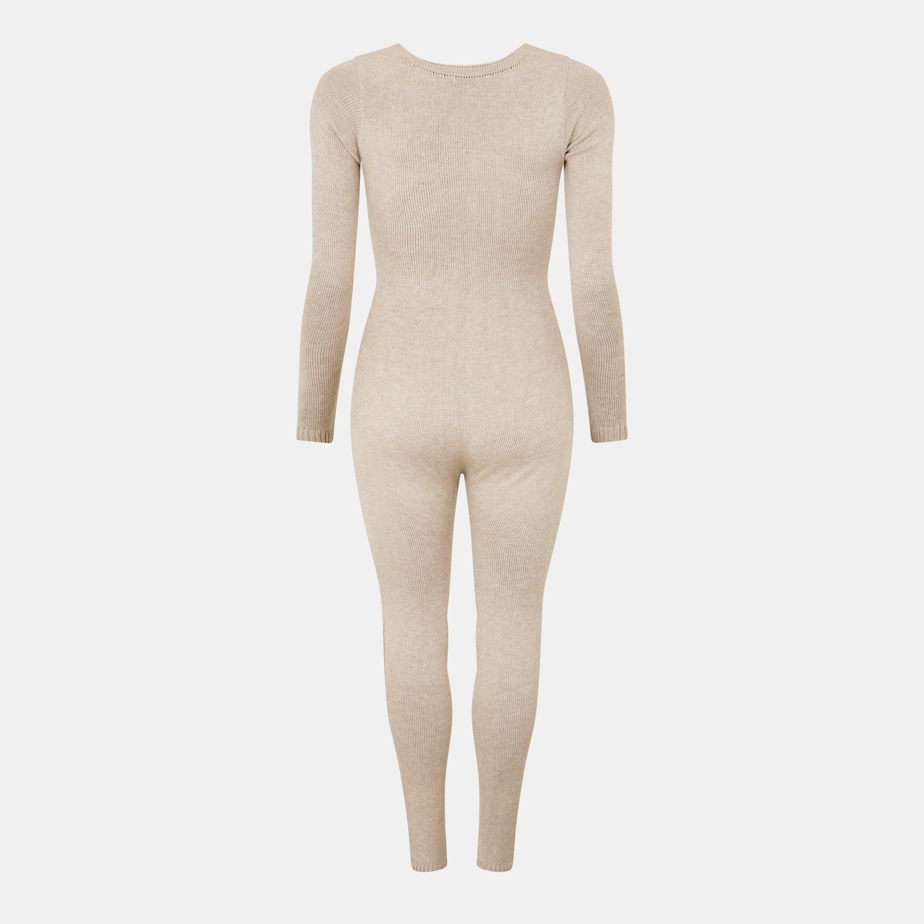 Havermout - Missy Empire - Knitted Long Sleeve Jumpsuit Womens - 2