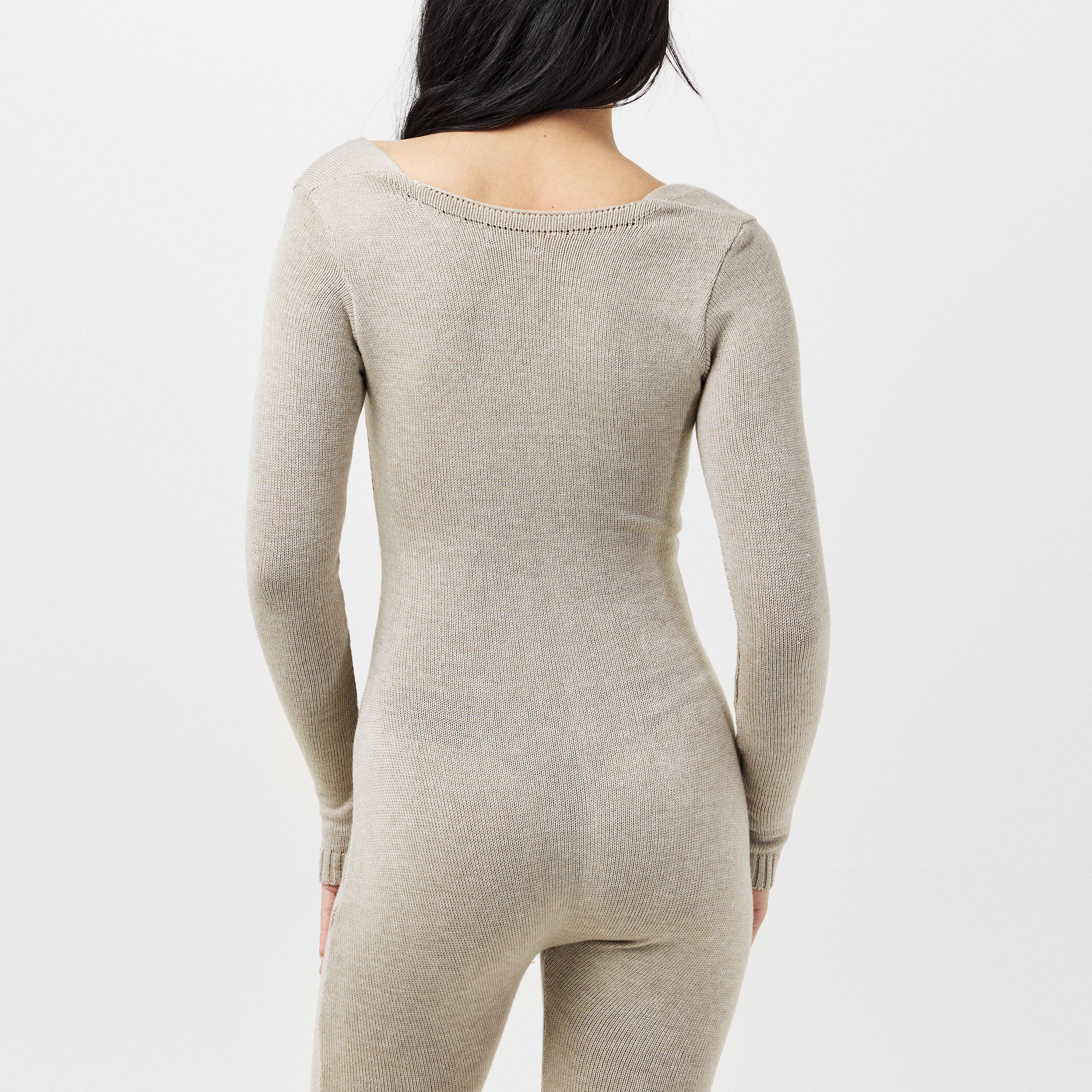 Havermout - Missy Empire - Knitted Long Sleeve Jumpsuit Womens - 4