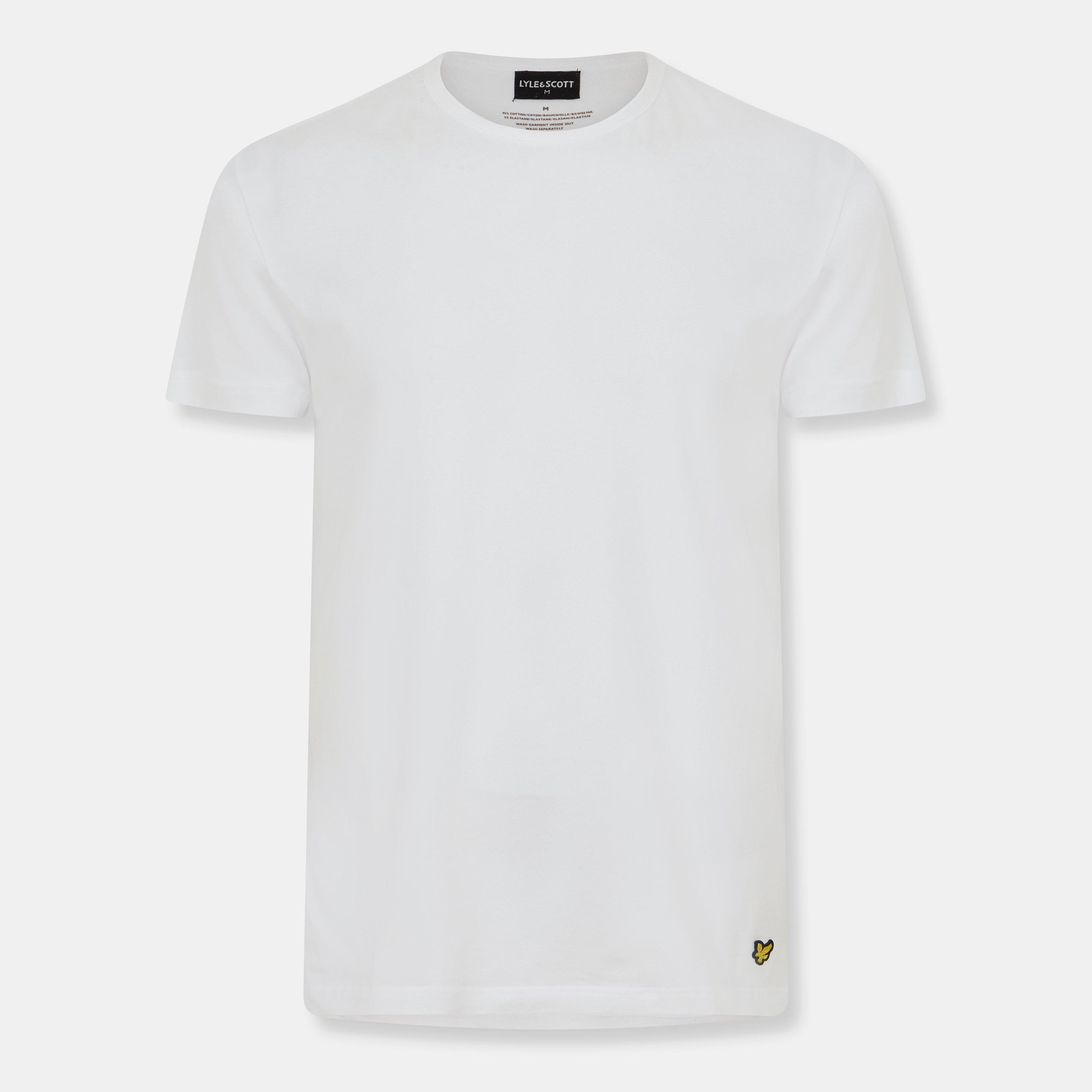 Lyle And Scott Men's Cuffed Pyjama Short-Sleeve Top - White/Grey - XL