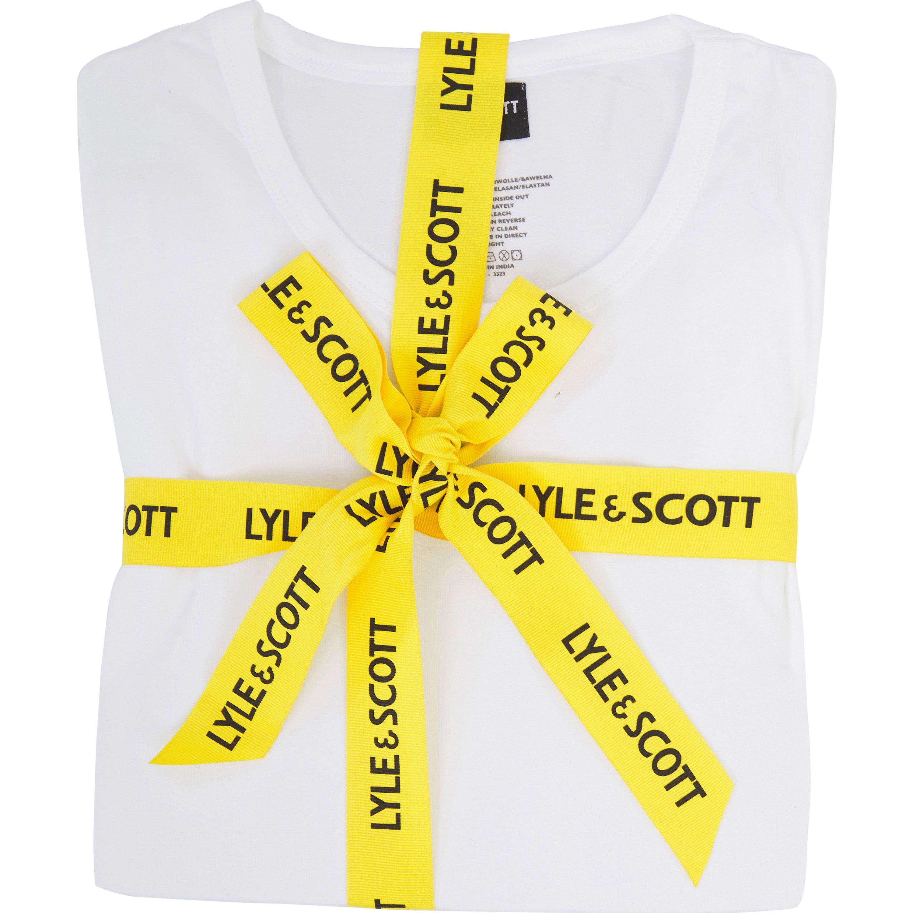 Bianco/Grigio - Lyle and Scott - Cuffed Pyjama Short-Sleeve Top - 6