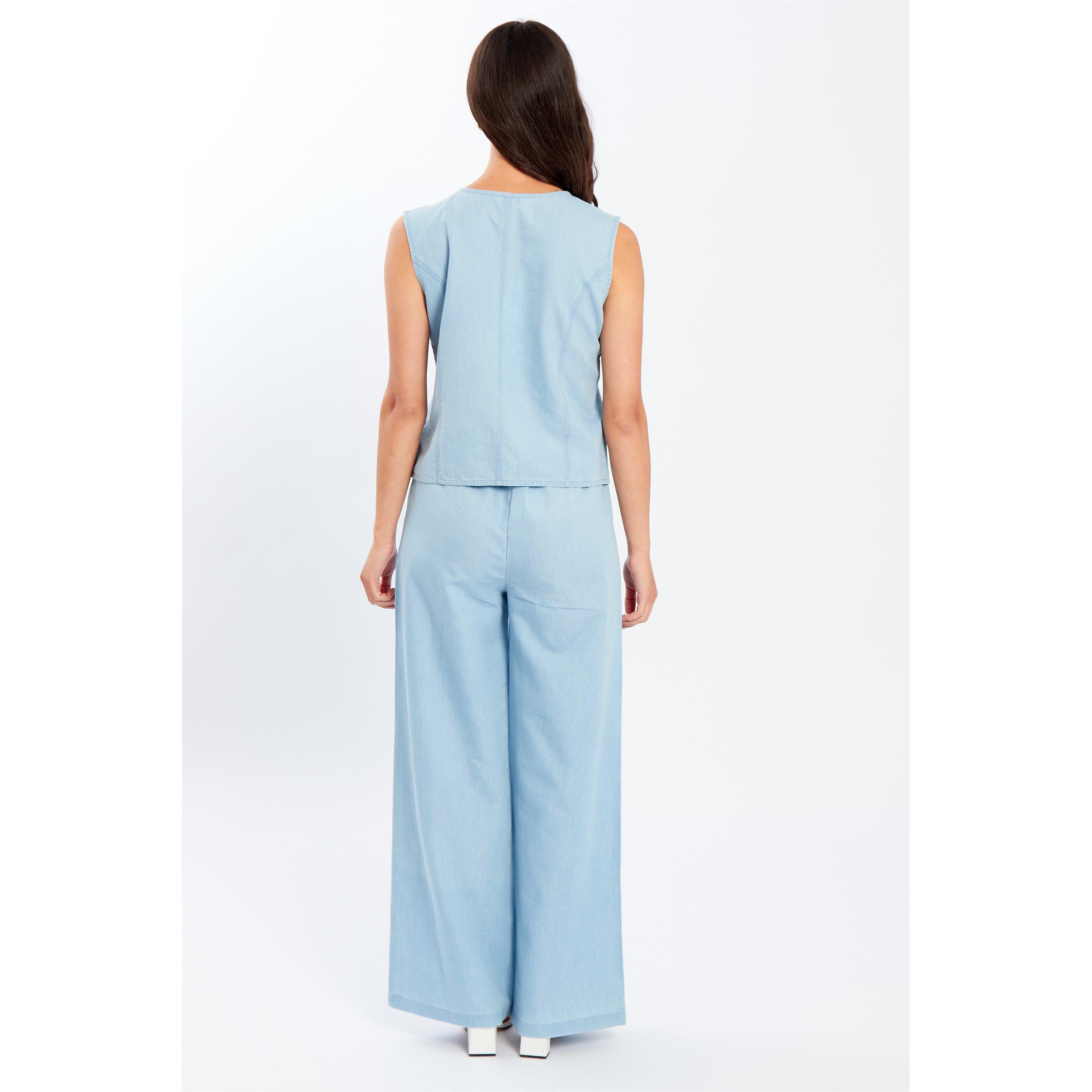 Svijetlo plava - Be You - Chambray Waistcoat - 2