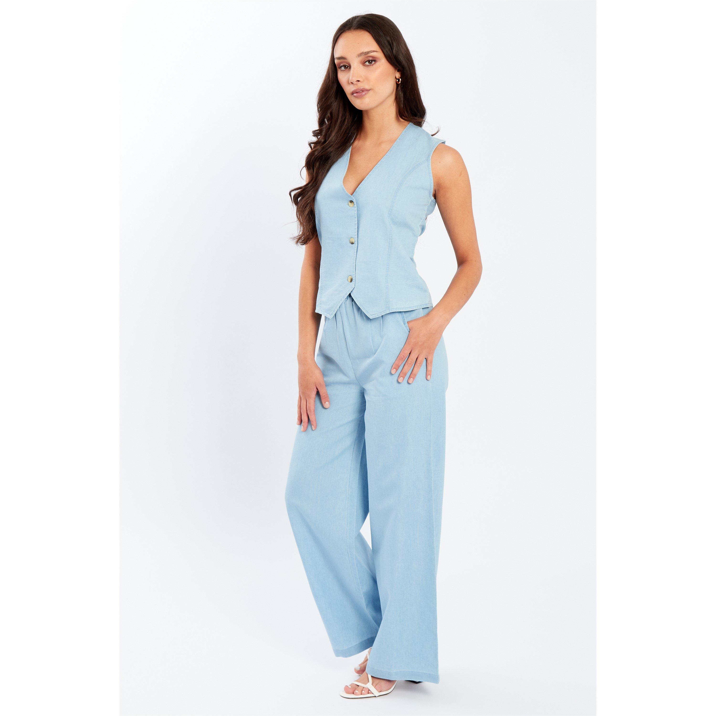 Svijetlo plava - Be You - Chambray Waistcoat - 3