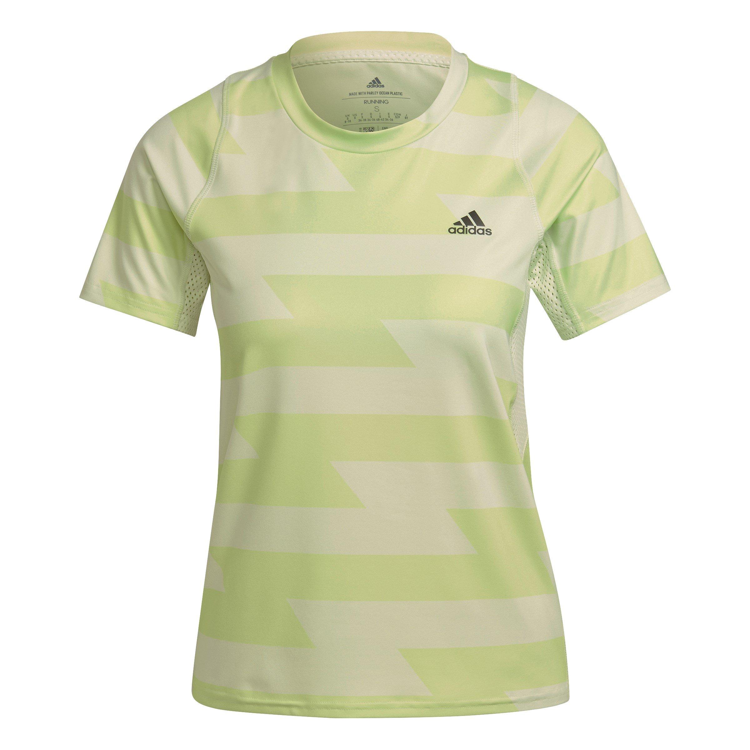 Quasi Lime - adidas - Fast Allover Print T-Shirt Womens - 1