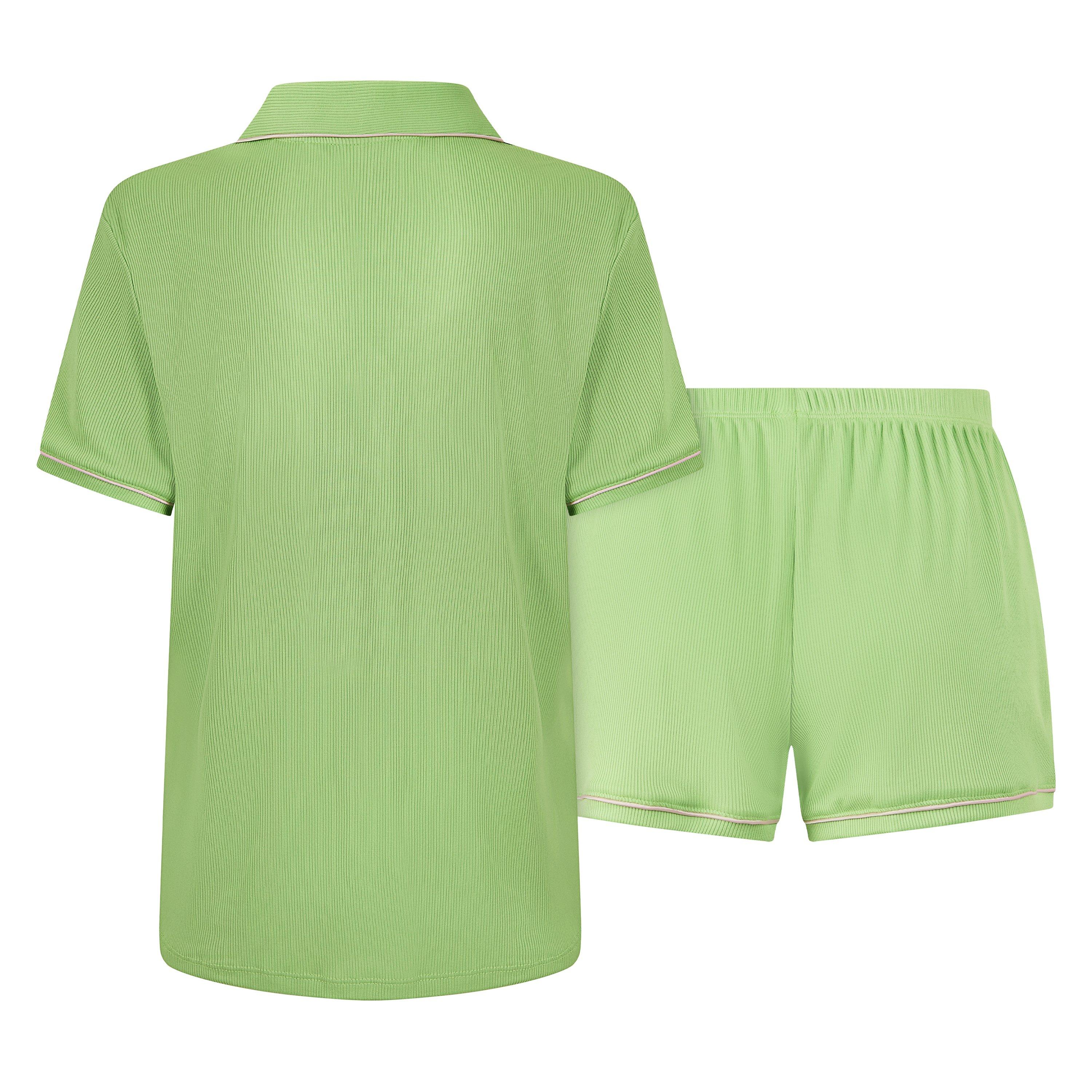 Groen/Roze - Urban Threads - Women's Short Sleeve Pyjama Set - 2