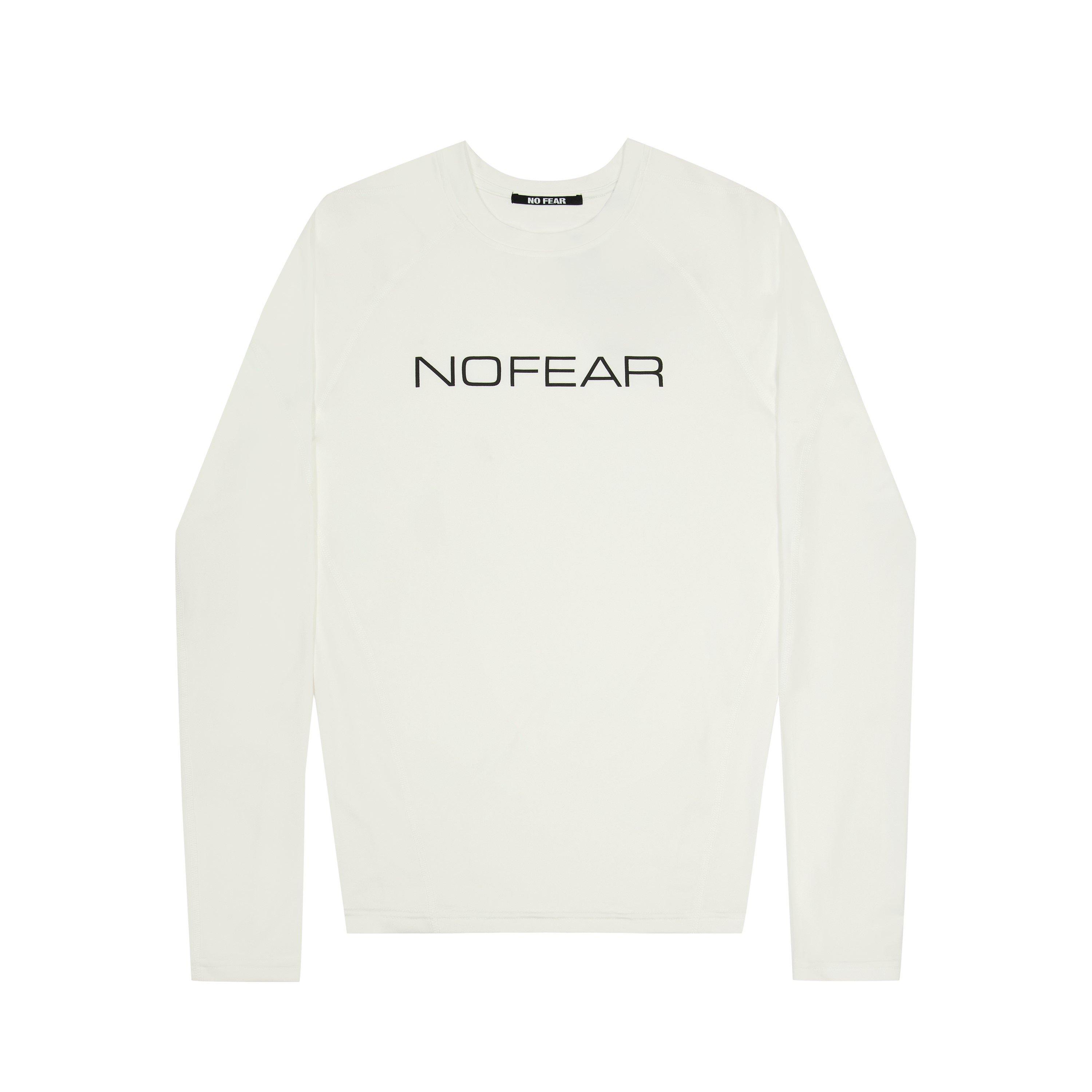 No Fear Men's Compression Long Sleeve T-Shirt - White - L