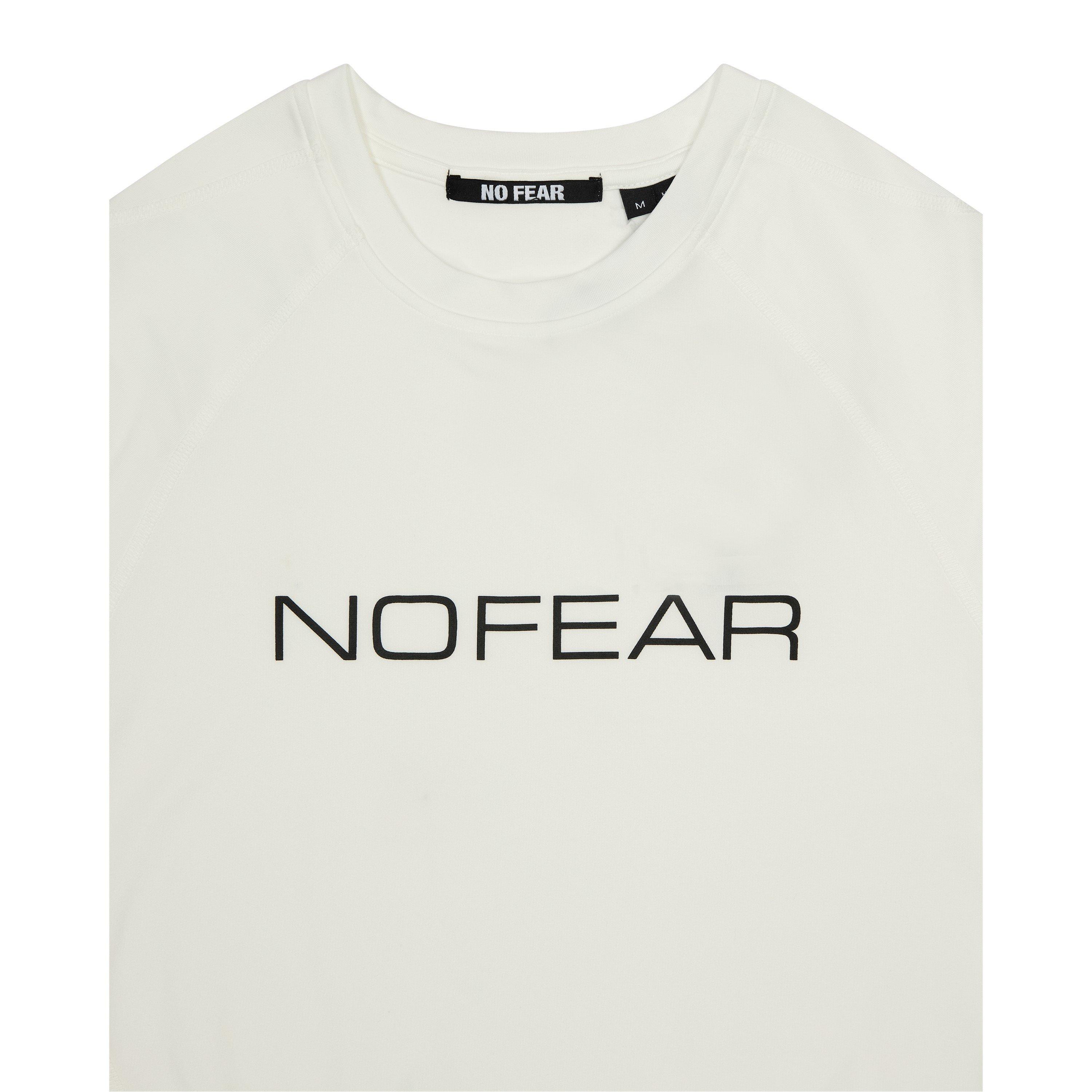 White - No Fear - Mens Compression Long Sleeve T-Shirt - 3
