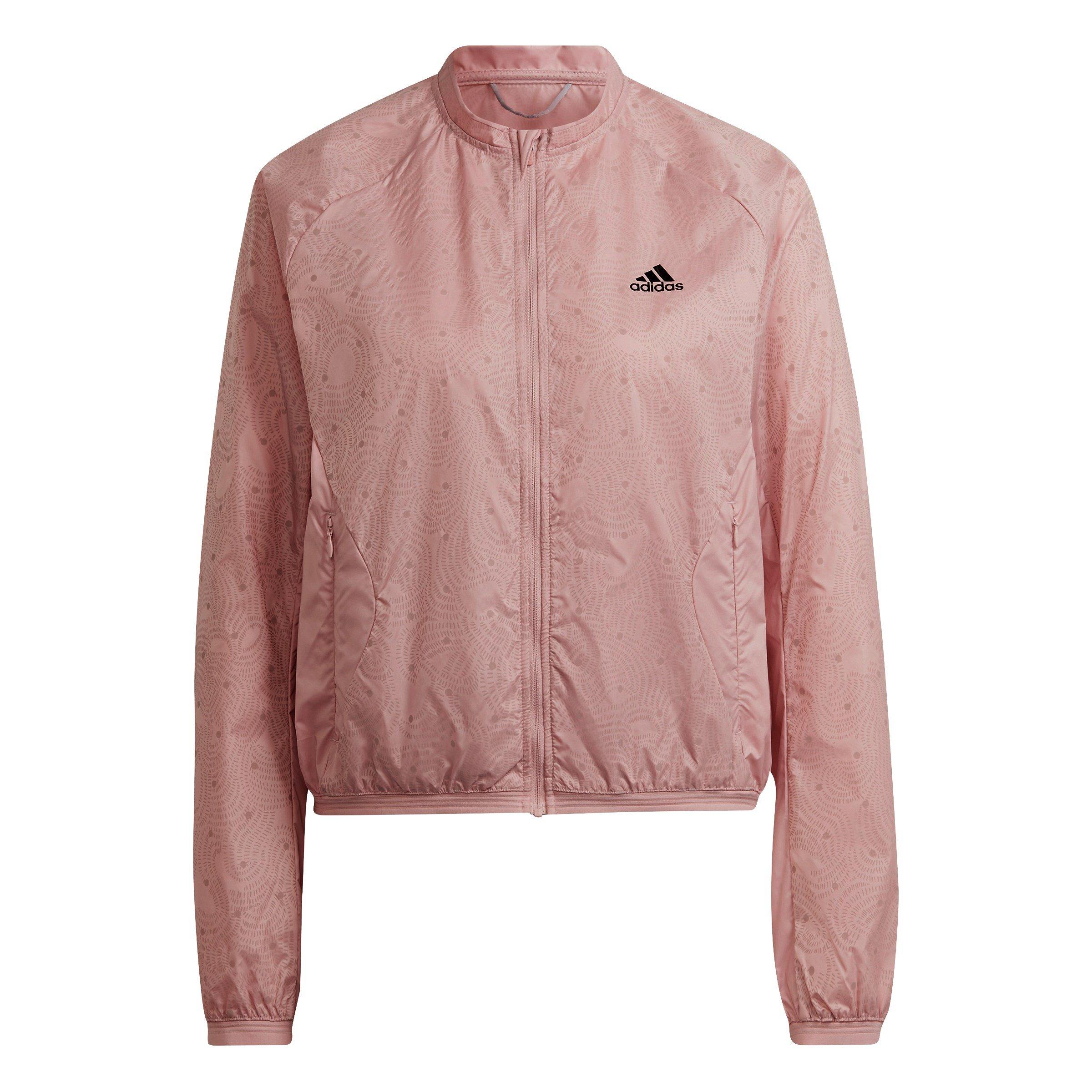 Wonder Mauve - adidas - Women's Adidas Water Resistant Long Sleeve Performance Running Jacket - 1