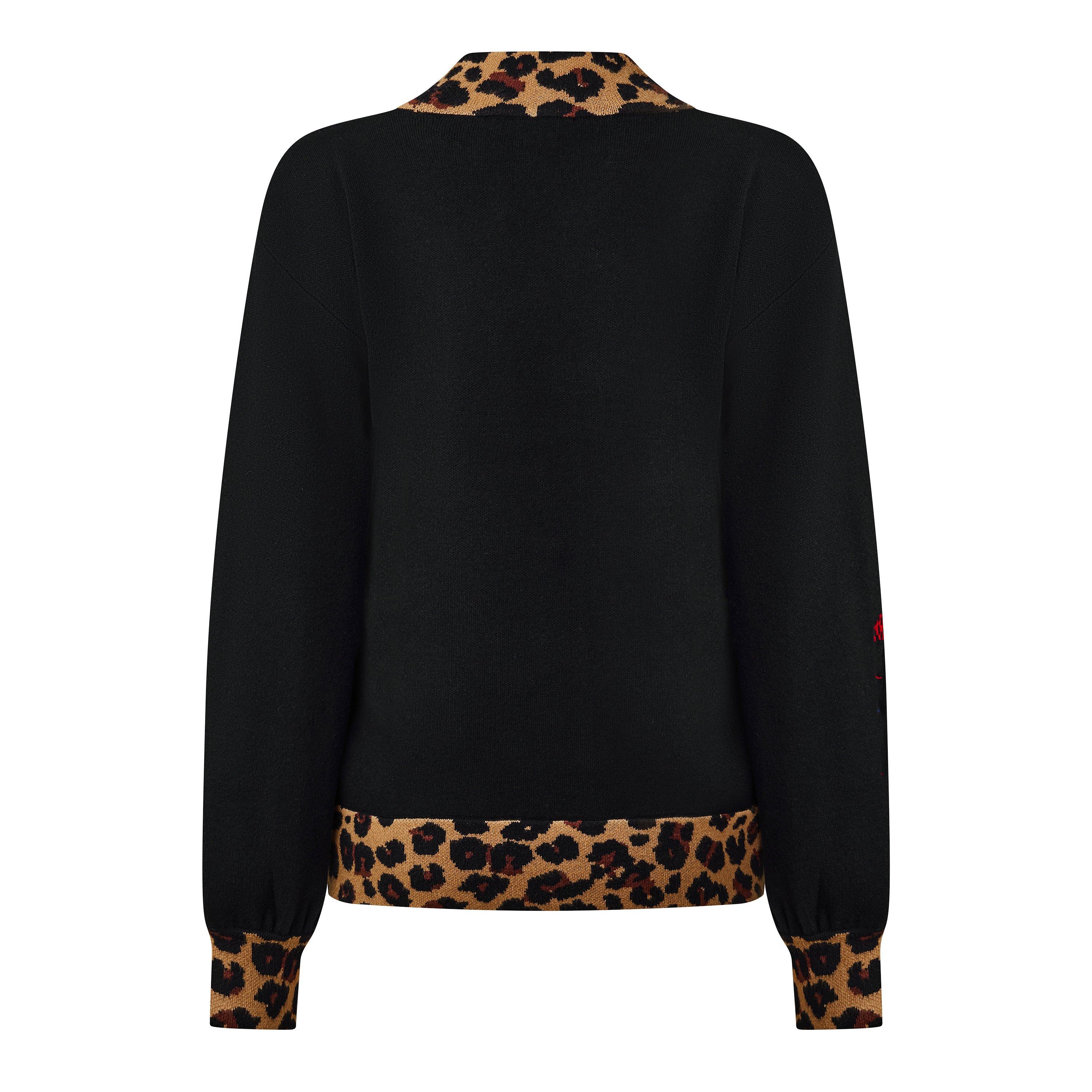 Black - Never Fully Dressed - Women's Amore Embroidered Long-Sleeve Cardigan - 2