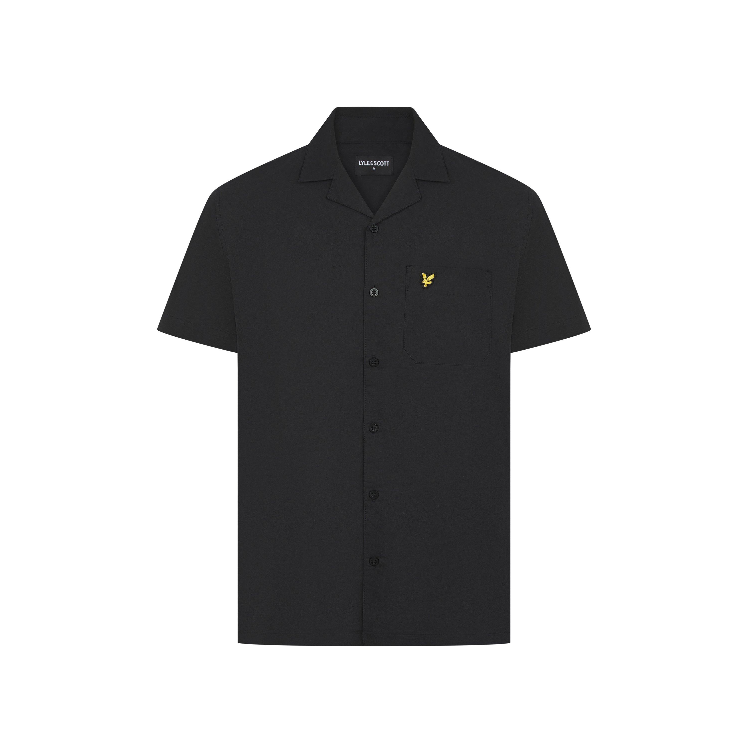Black - Lyle and Scott - Poplin Pyjama Short-Sleeve Top - 2