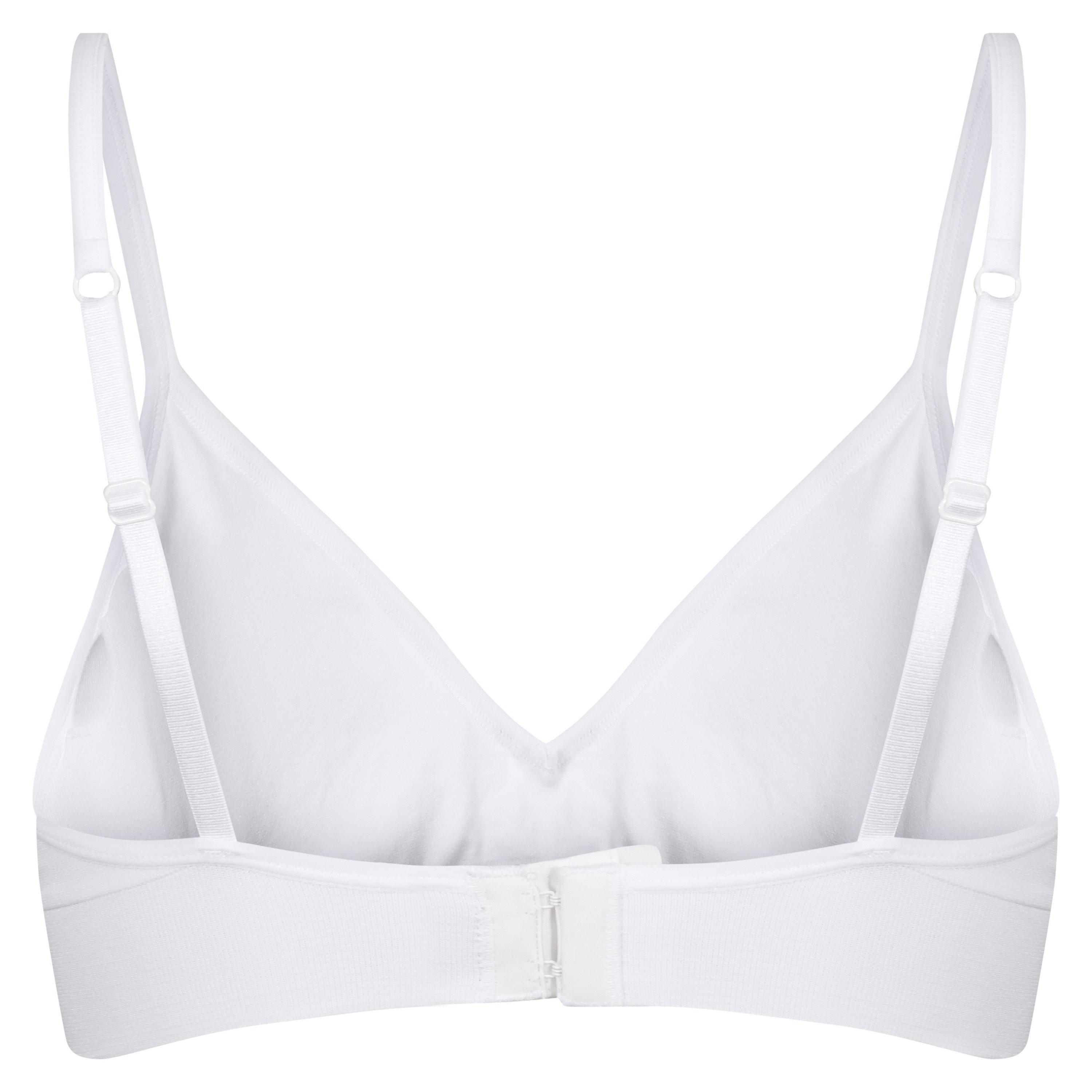White - Lee - Women's Seamless Cropped Jersey Bralette - 2