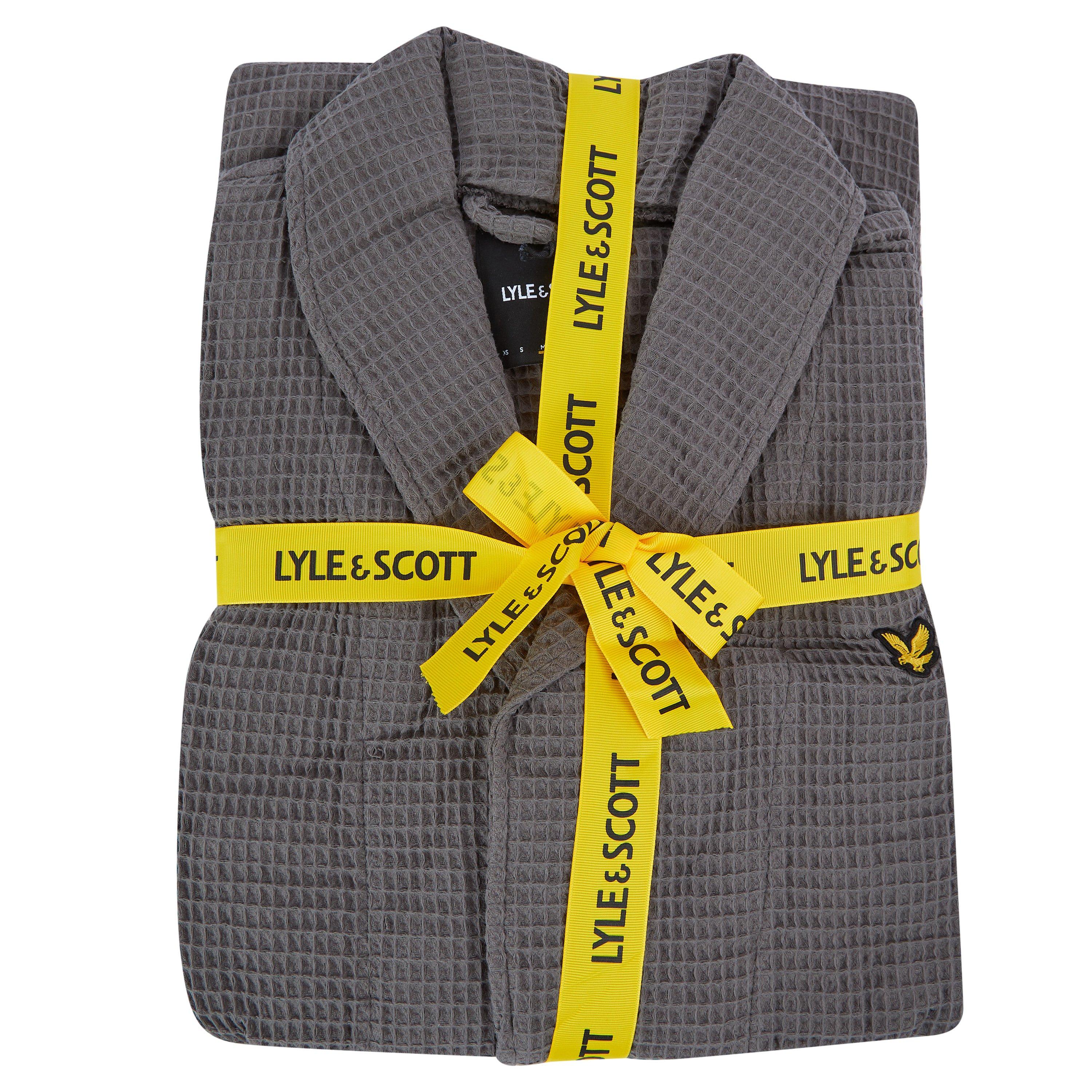 Granite Gray - Lyle and Scott - Waffle Textured Bathrobe - 3