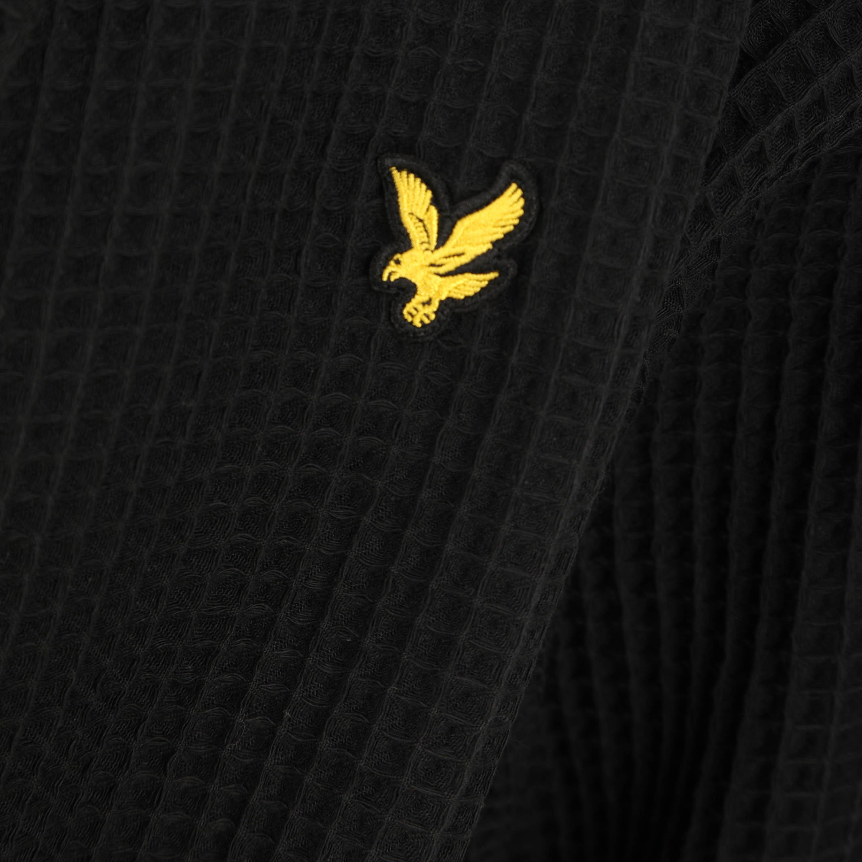 Black - Lyle and Scott - Waffle Bathrobe - 2