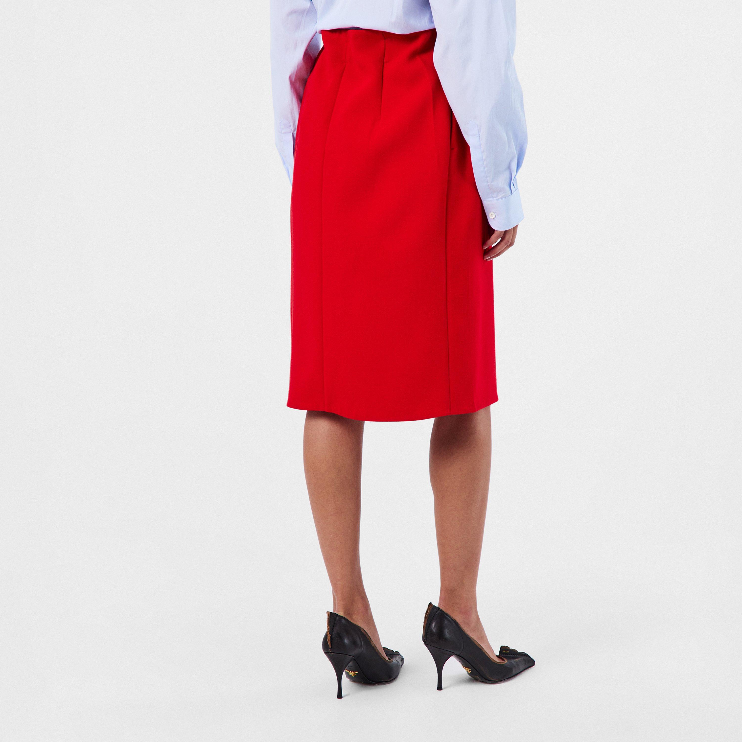 Rosso - Prada - Women's Midi Skirt - 4