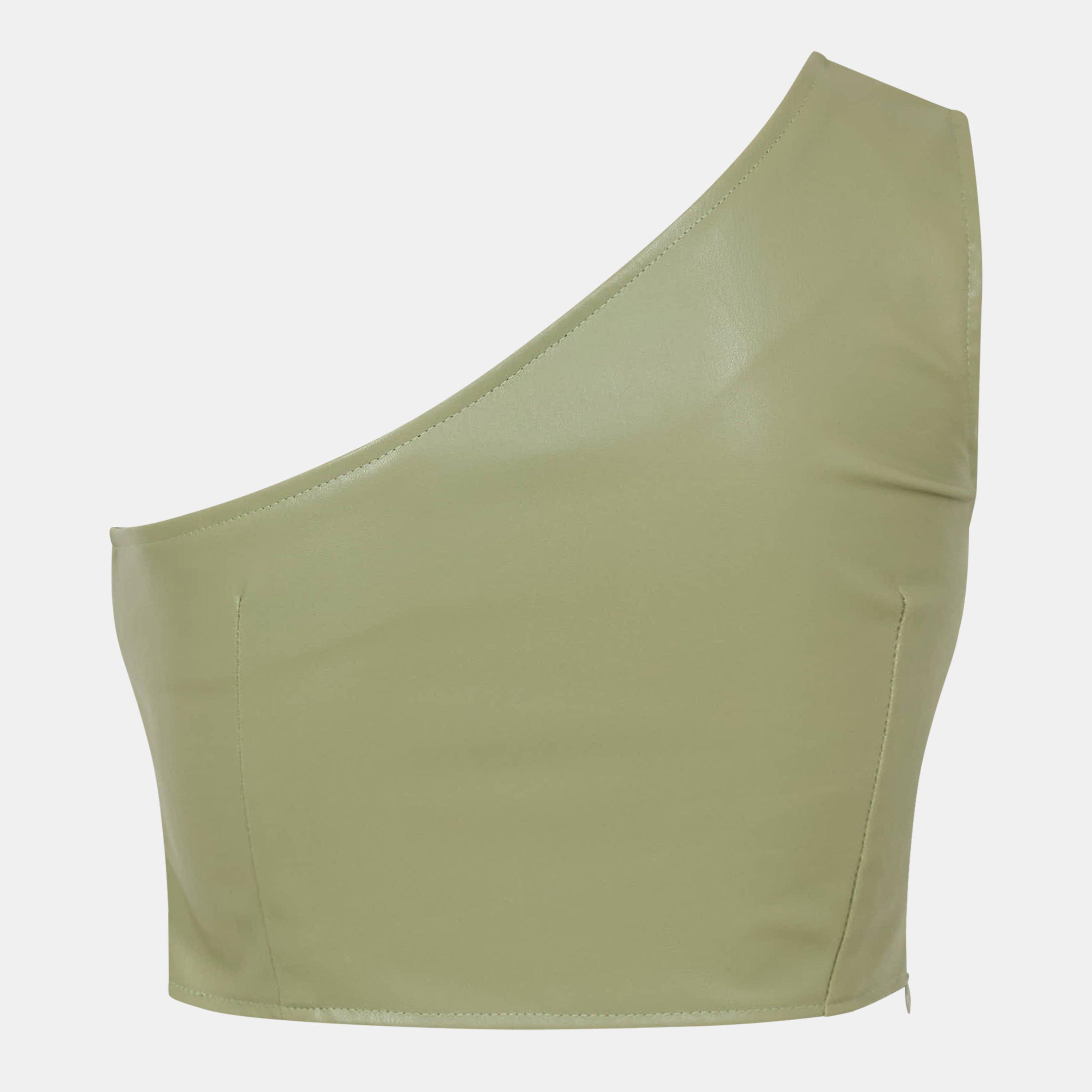 Vert - Missy Empire - Corset Faux Leather Top Womens - 2