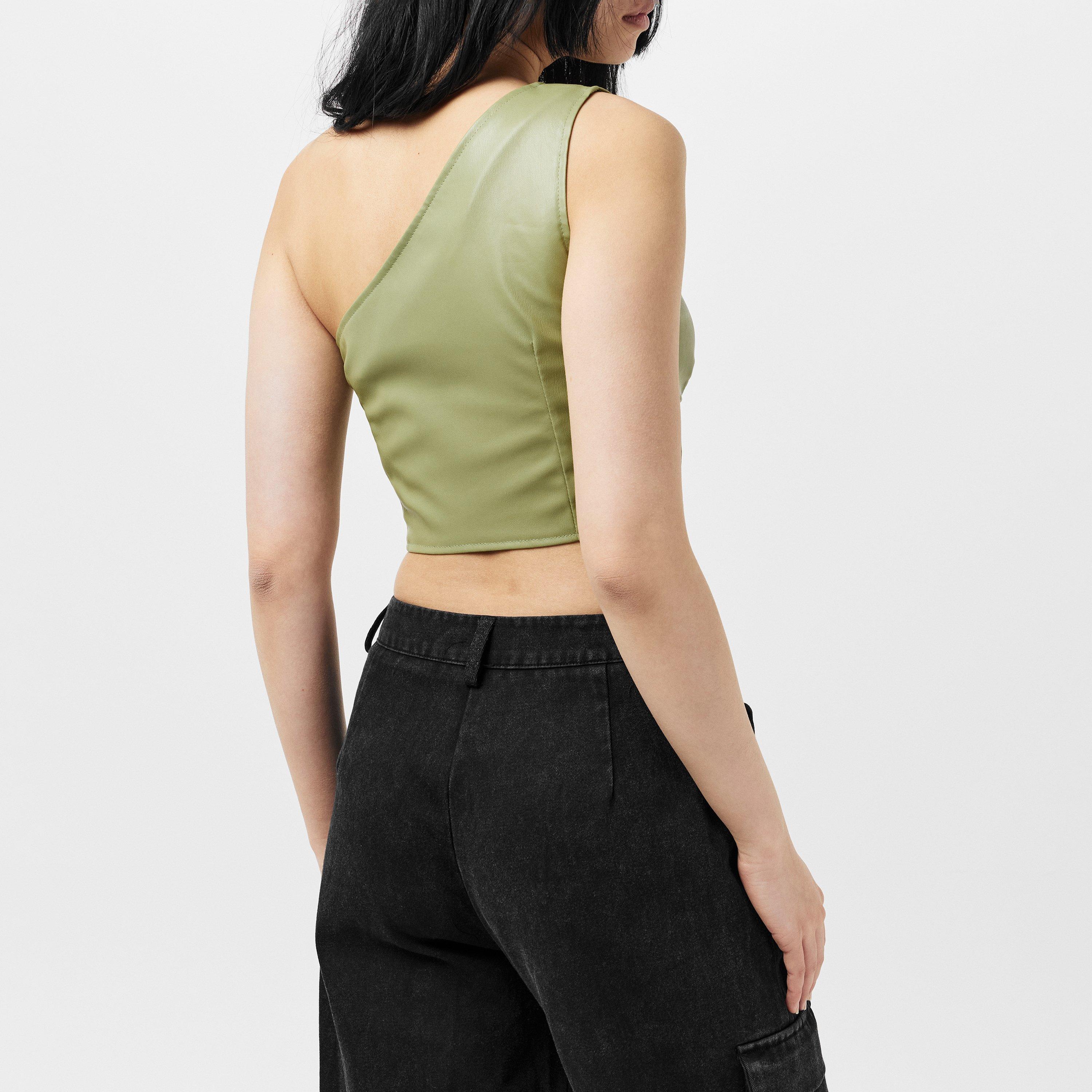 Vert - Missy Empire - Corset Faux Leather Top Womens - 4