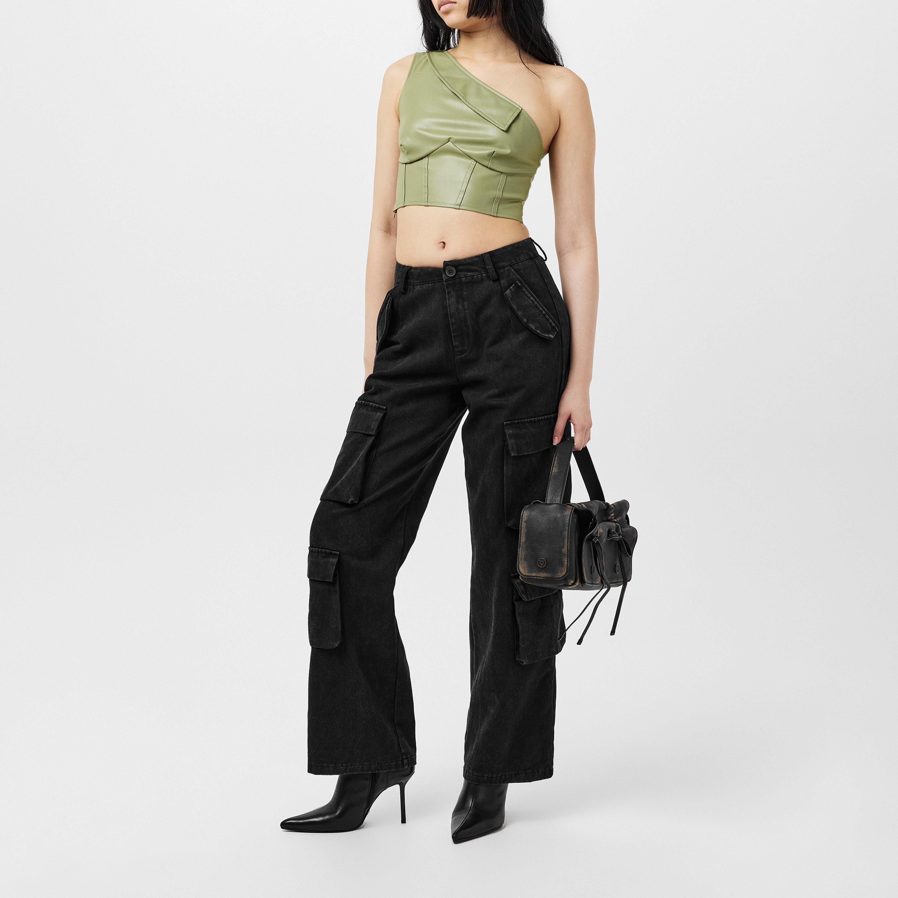 Vert - Missy Empire - Corset Faux Leather Top Womens - 6