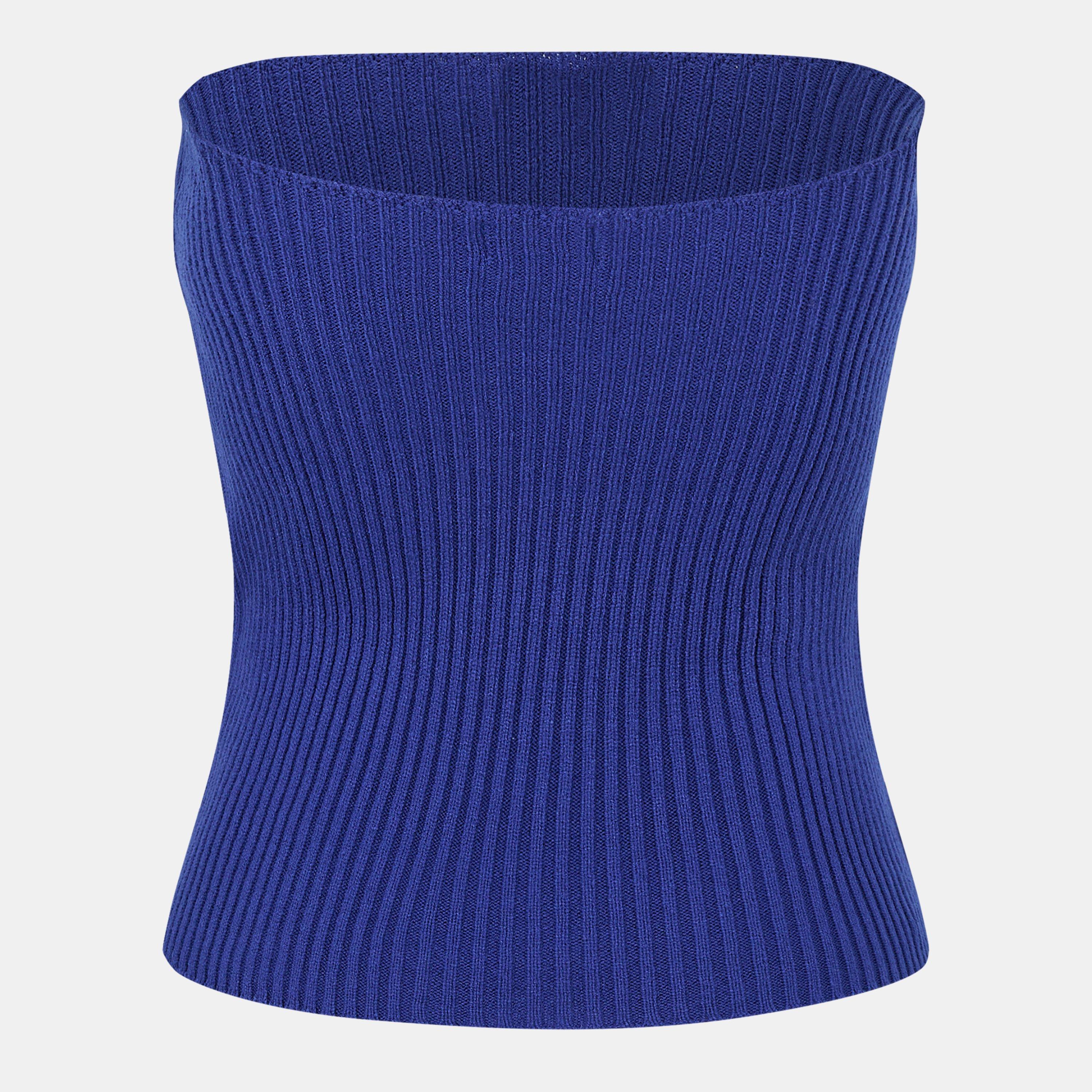 Blauw - Missy Empire - Knitted Micro Mini Skirt - 2