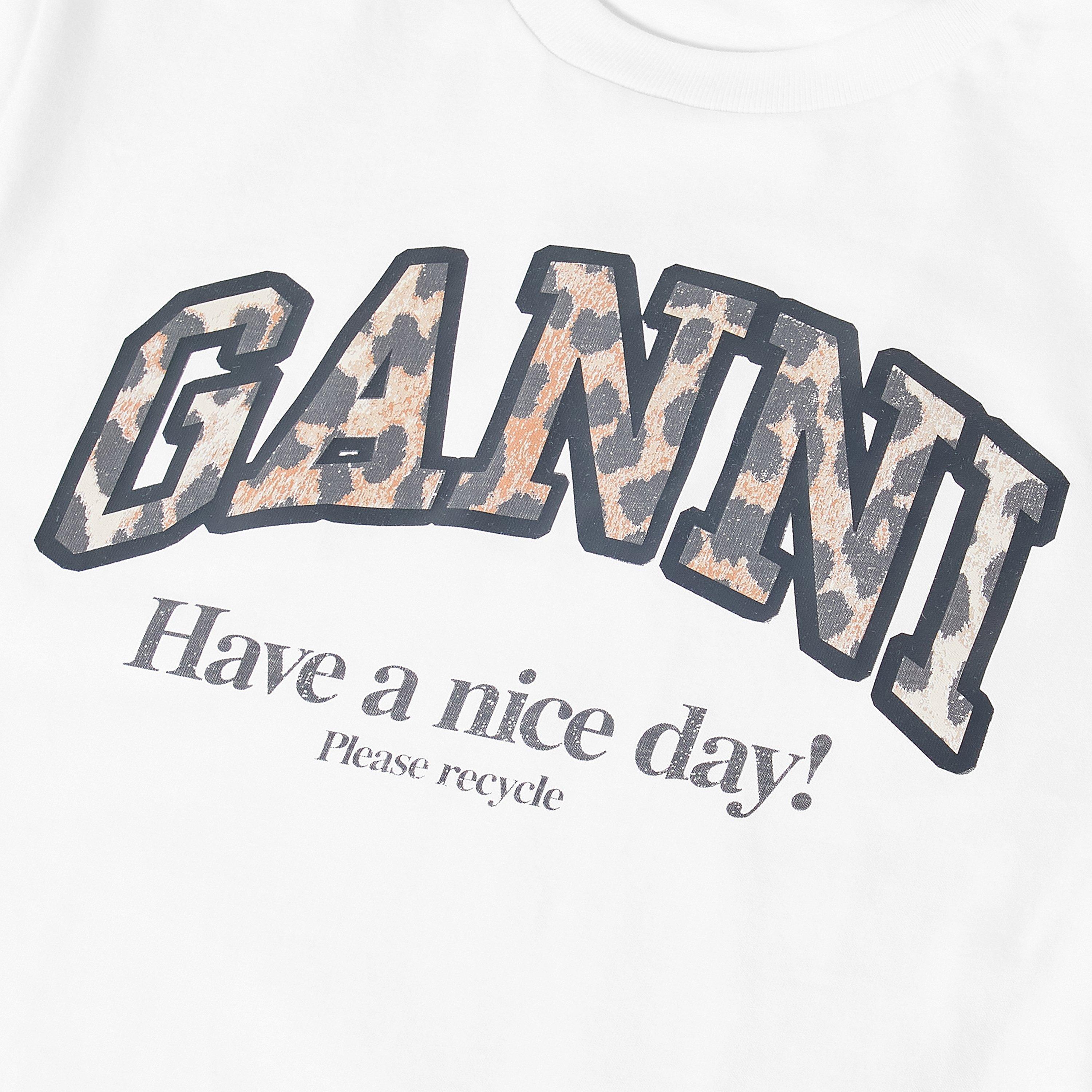 Bright White - Ganni - Women's Graphic Baby Tee - 5