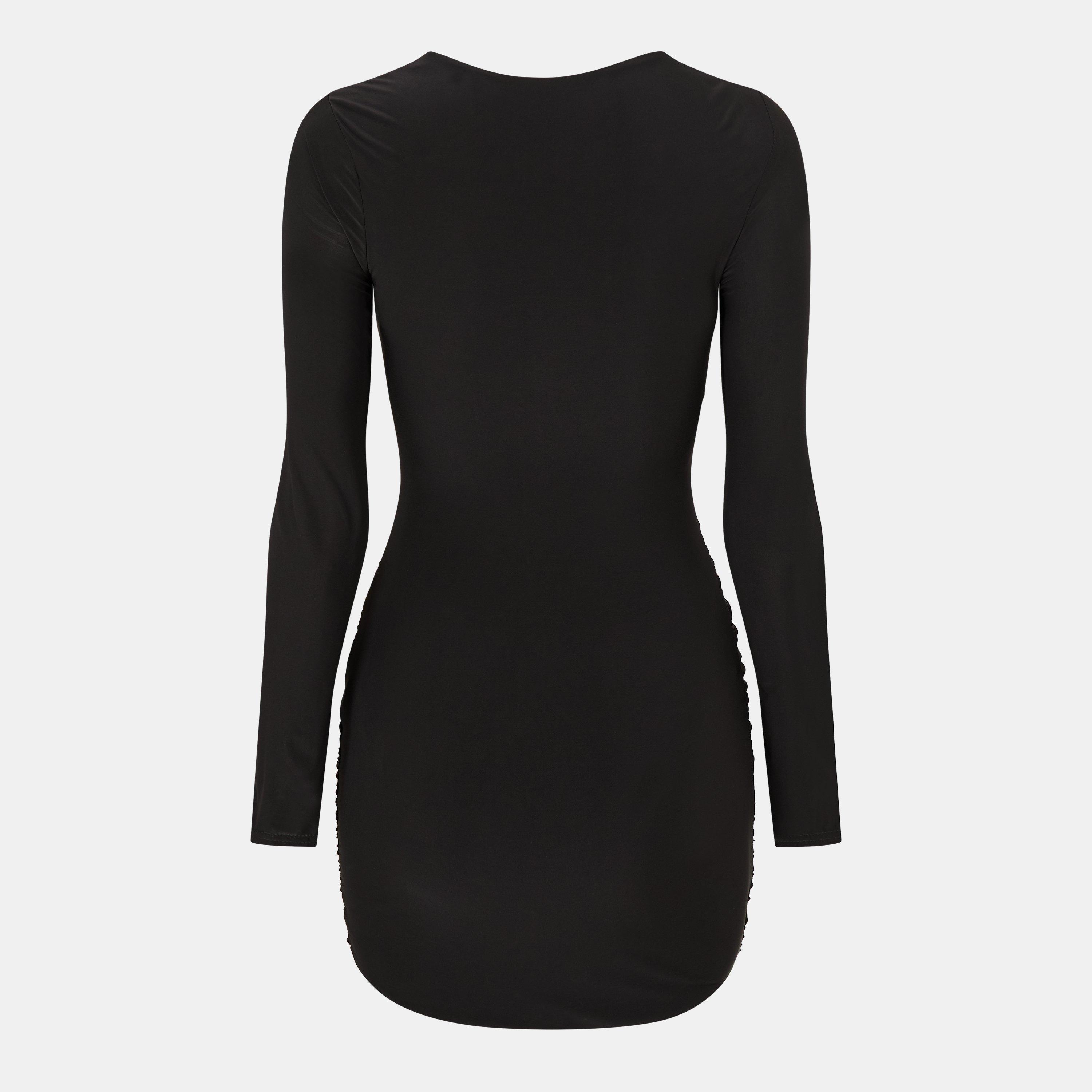 Zwart - Missy Empire - Slinky Cut Out Dress Womens - 2