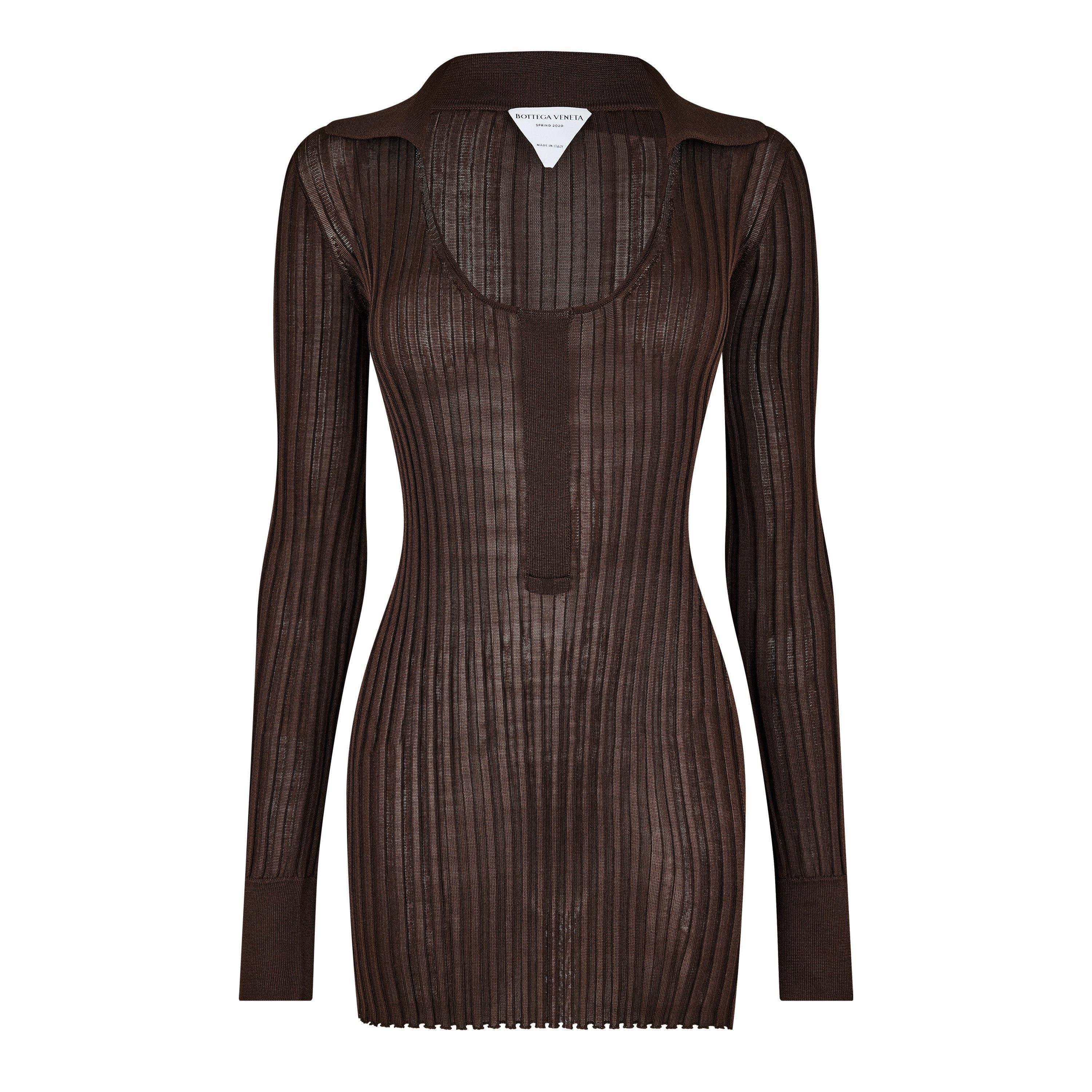 Chocolate - Bottega Veneta - Women's Knitted Crew Neck Jumper - 1