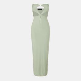 Missy Empire Slinky Bandeau Cut Out Maxi Dress Womens