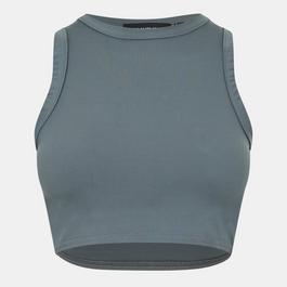 Missy Empire Premium Sculpt Racer Crop Top Womens