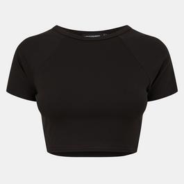 Missy Empire Premium Sculpt Crop Tee Womens
