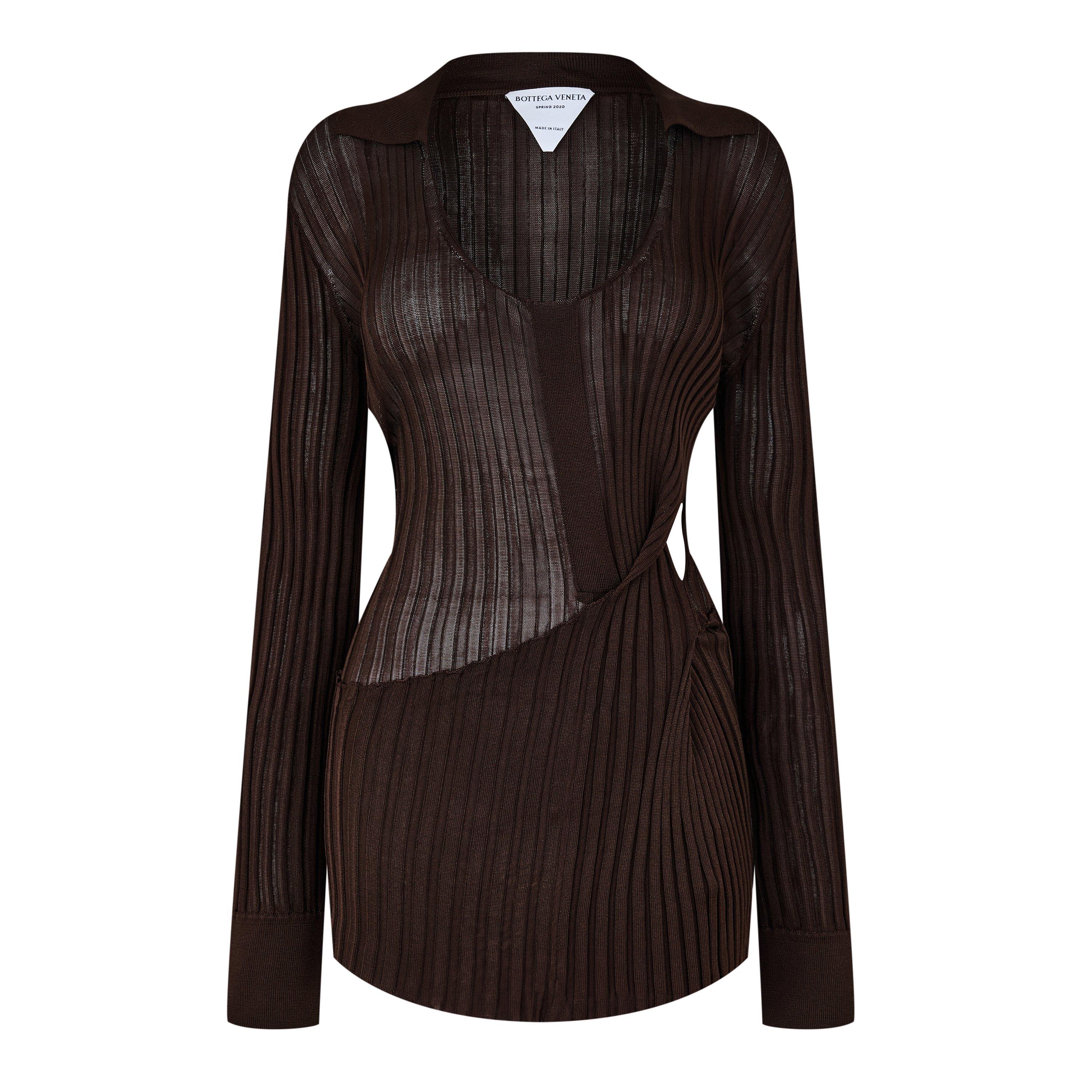 Chocolate - Bottega Veneta - Women's Crew Neck Jumper - 1