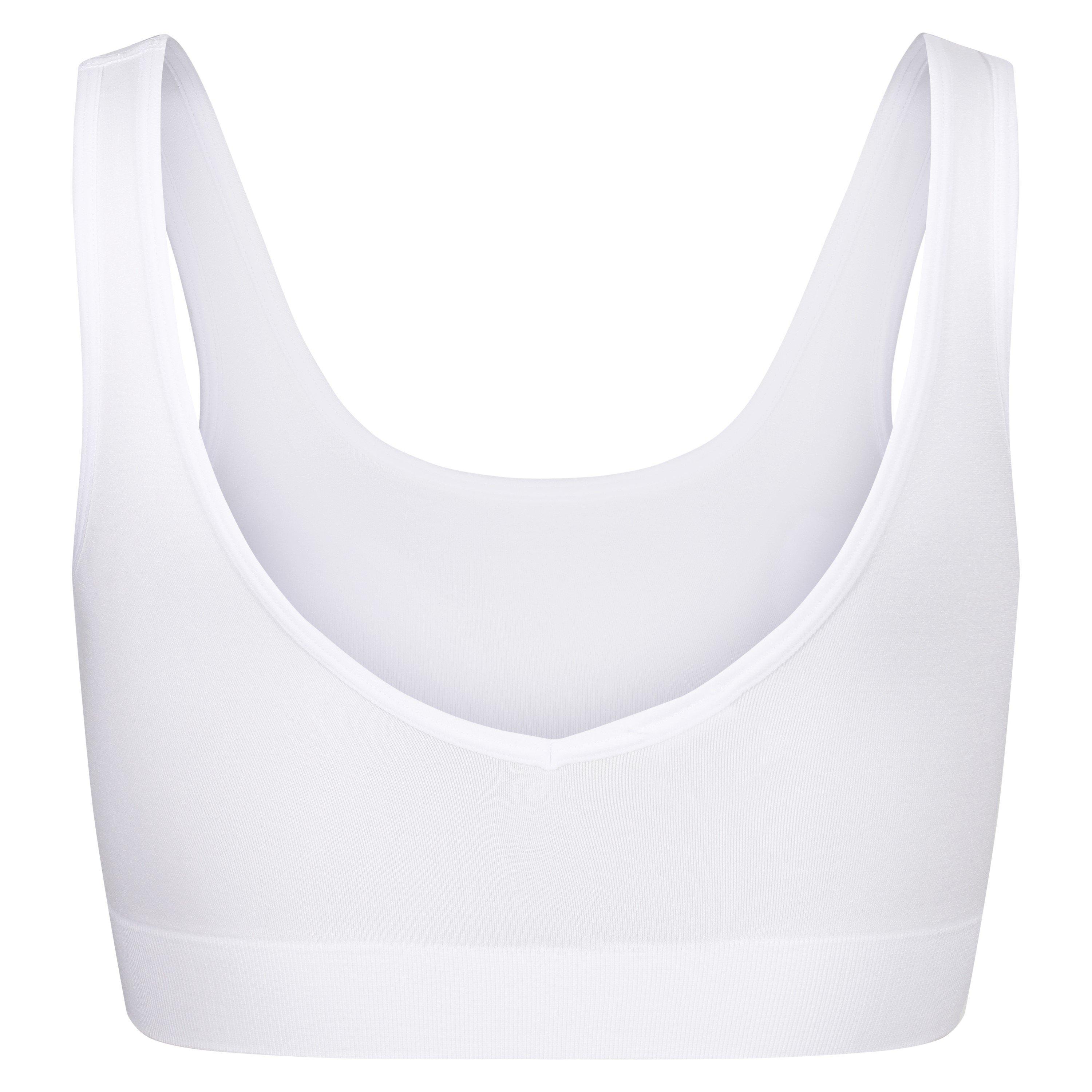 White - Lee - Women's Katie Cropped Jersey Bralette - 2