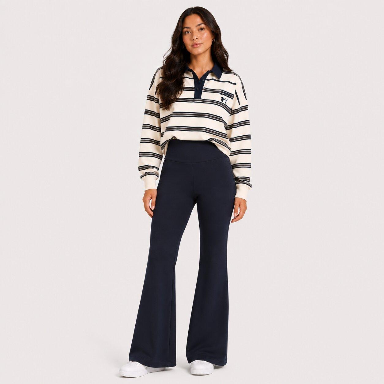 Flared Jersey Trousers