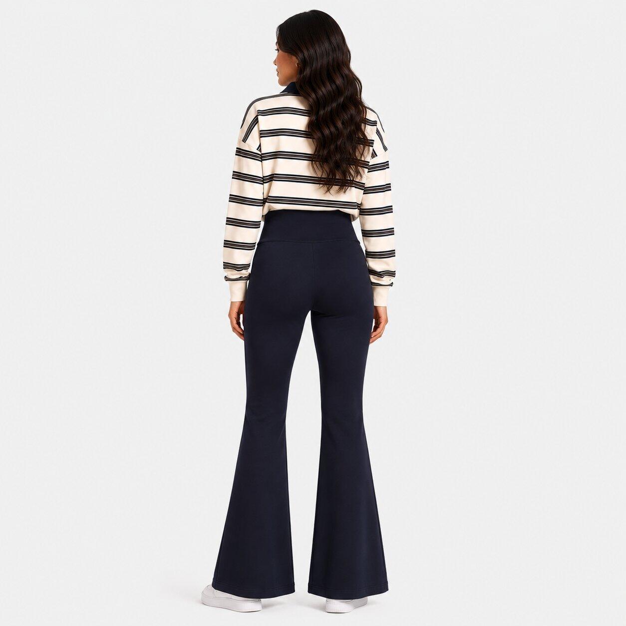 Navy - I Saw It First - Flared Jersey Trousers - 2