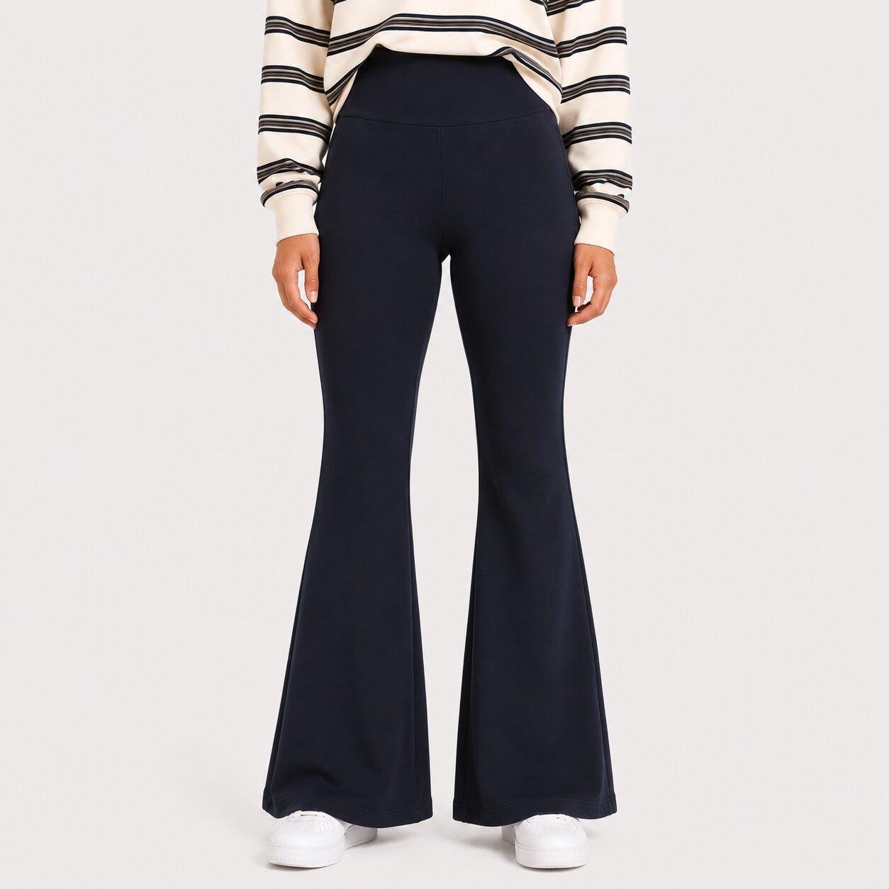 Navy - I Saw It First - Flared Jersey Trousers - 3