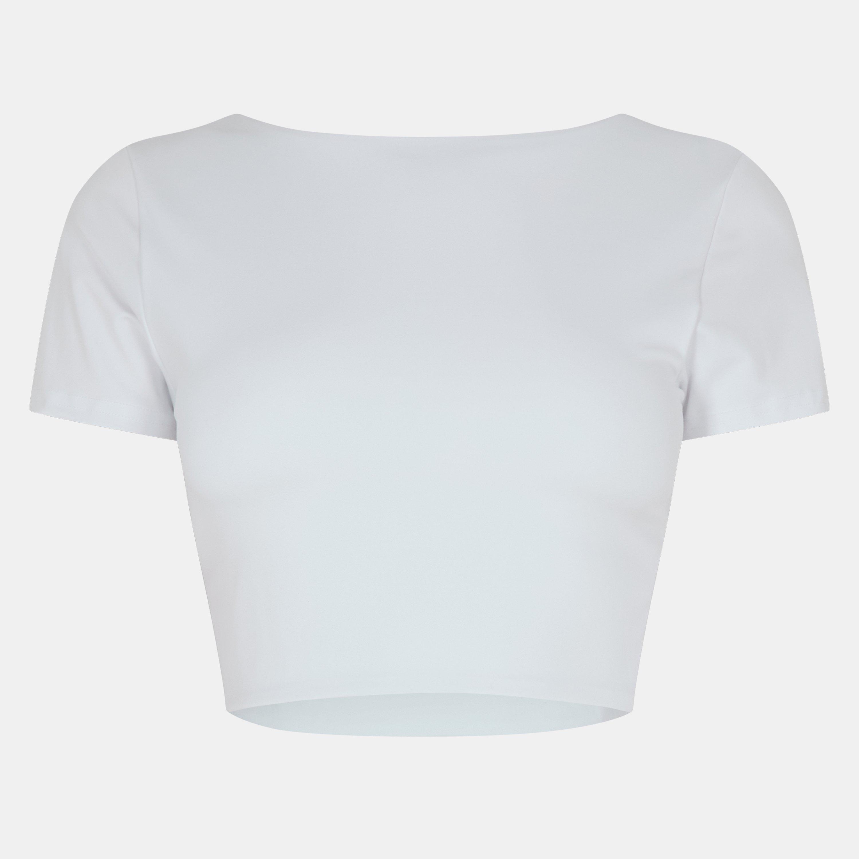 White - Missy Empire - Premium Sculpt Backless Crop Top Womens - 1