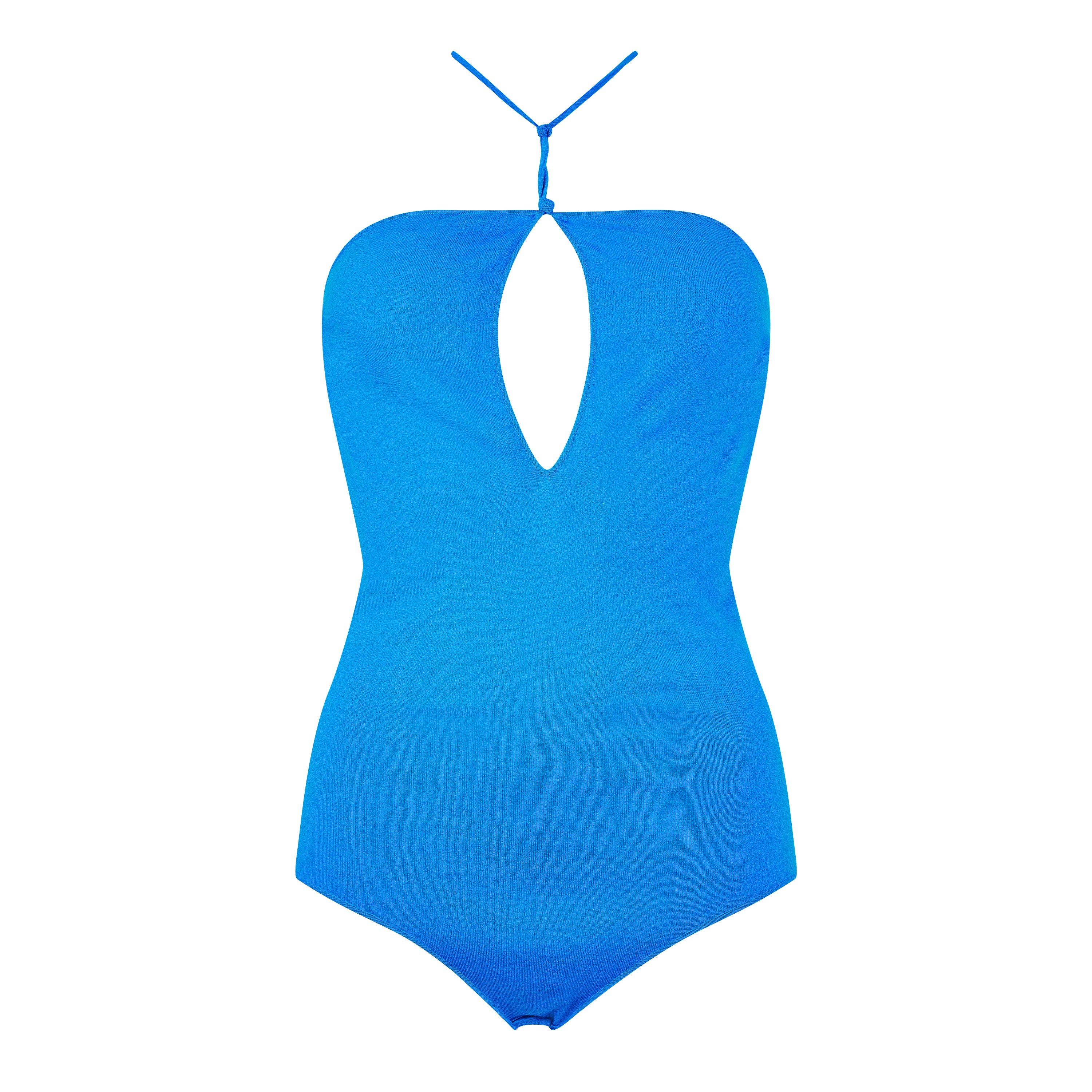 Bottega Veneta Women's Clean-Lined Streamlined Fit Bodysuit - Swimming Pool - Size 12 (38)