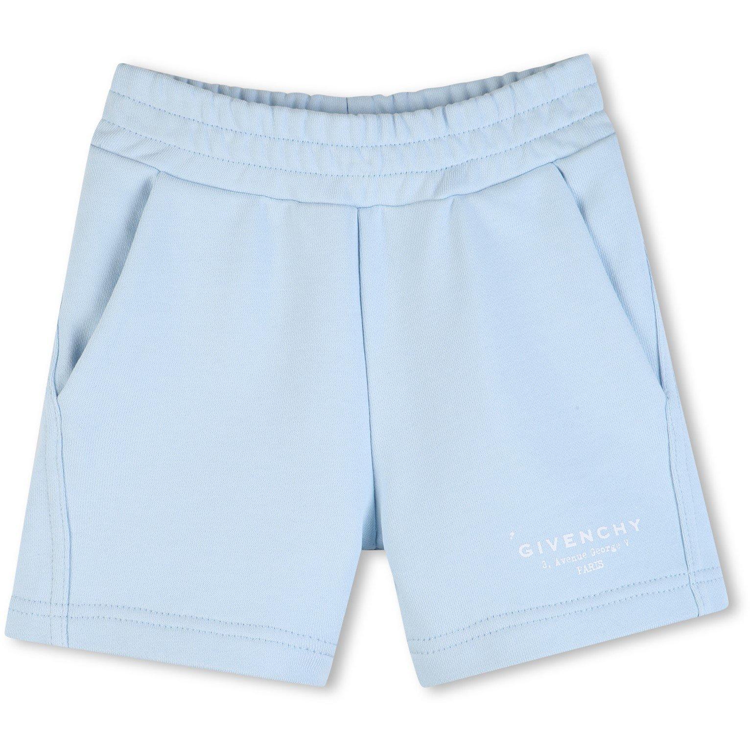 GIVENCHY Kids' Fleece Jogger Shorts - Blue 77L - Size 18M