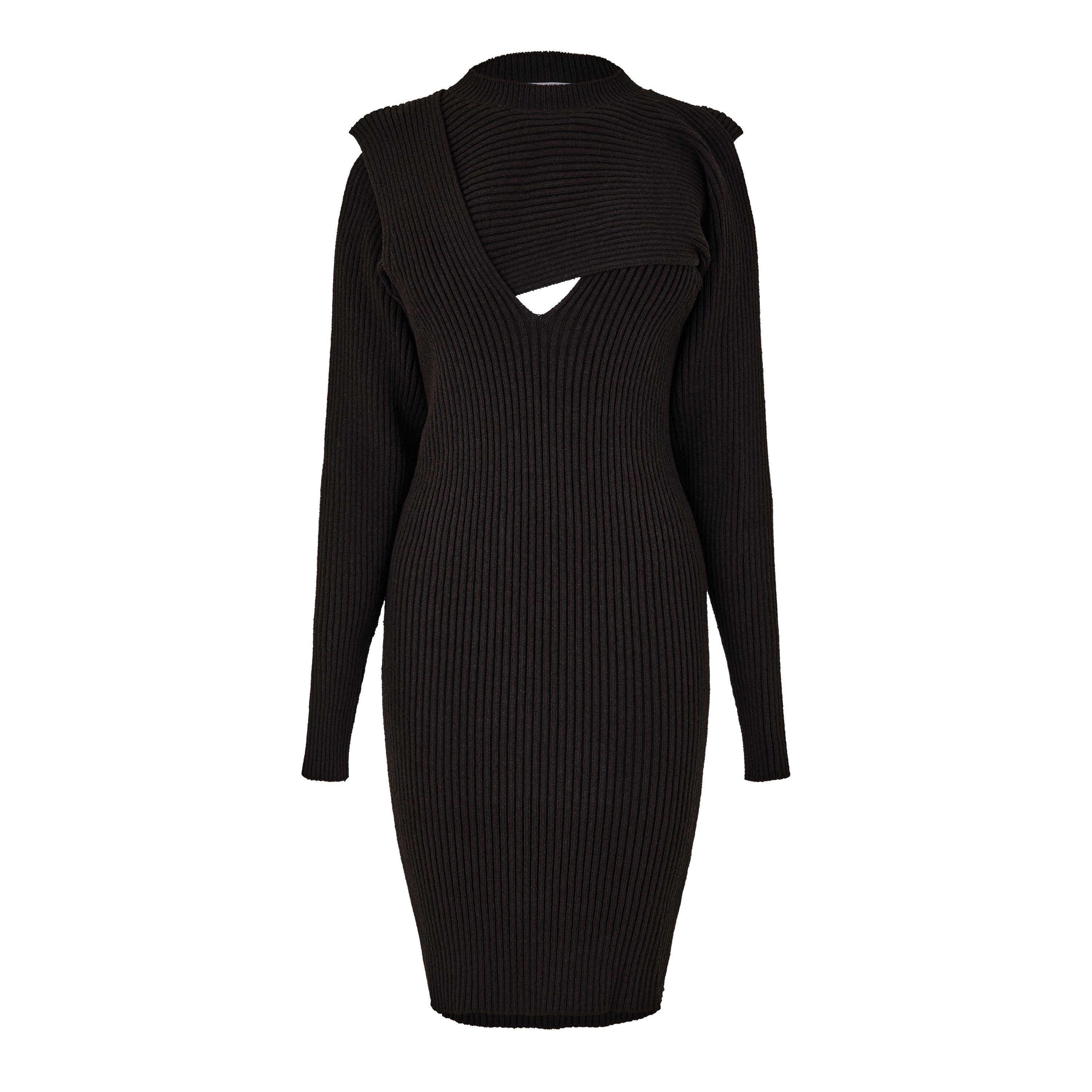 Bottega Veneta Women's Shift Dress - Espresso - Size 10 (36)