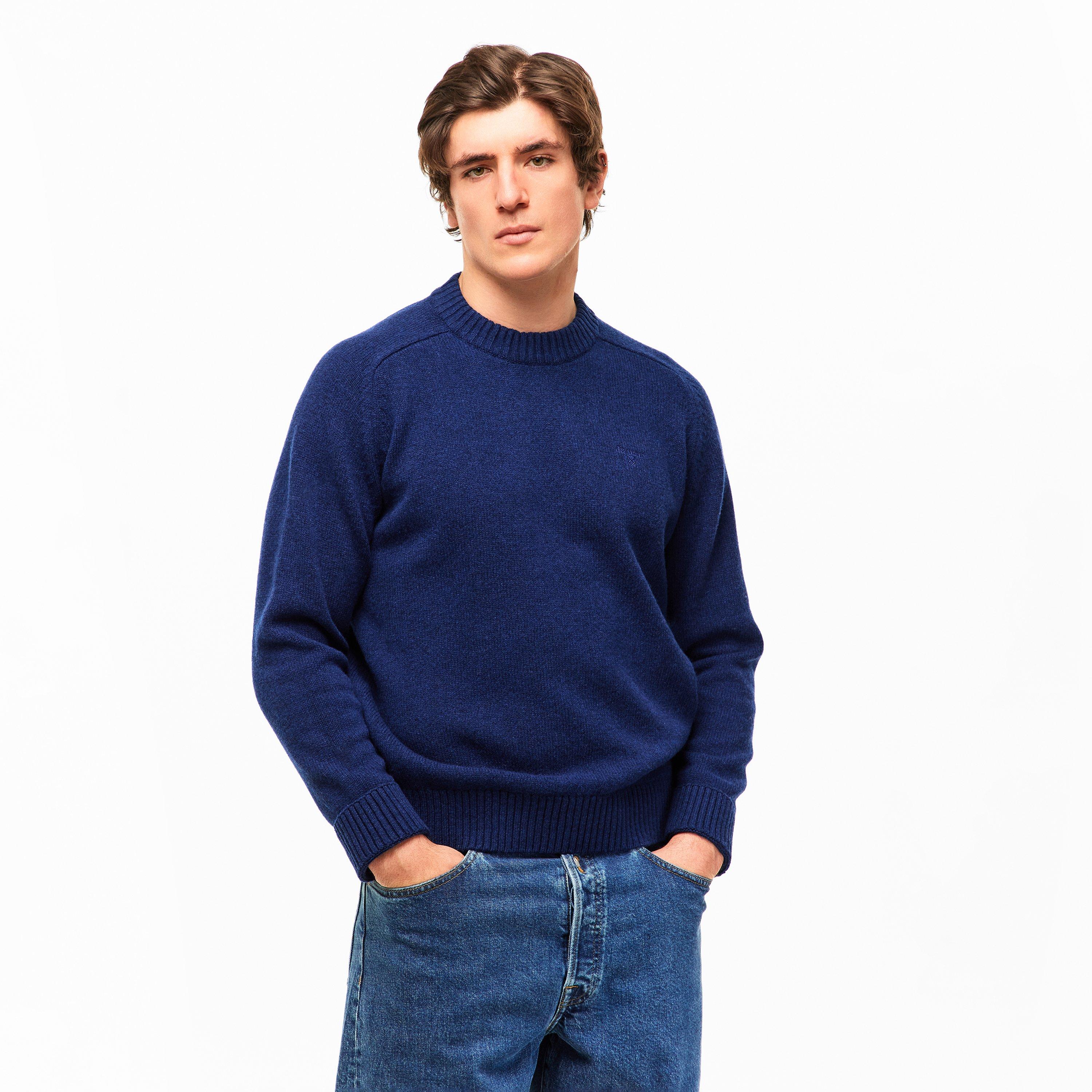 Inky Blue - Barbour - Grangetown Crew Neck Jumper - 3