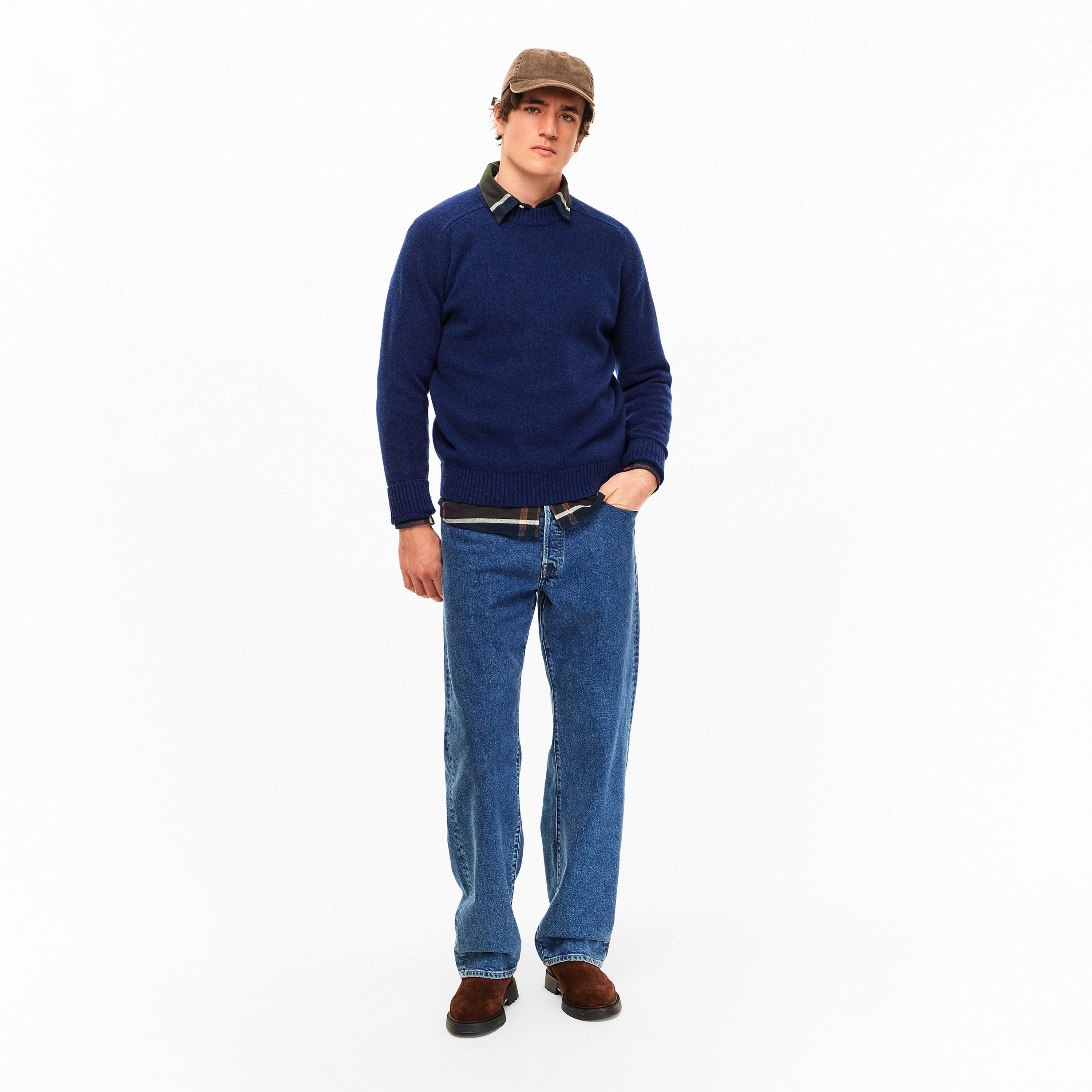 Inky Blue - Barbour - Grangetown Crew Neck Jumper - 5