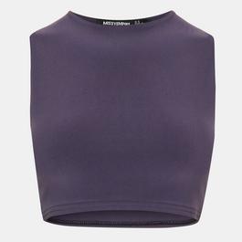 Missy Empire Racer Back Crop Top Womens